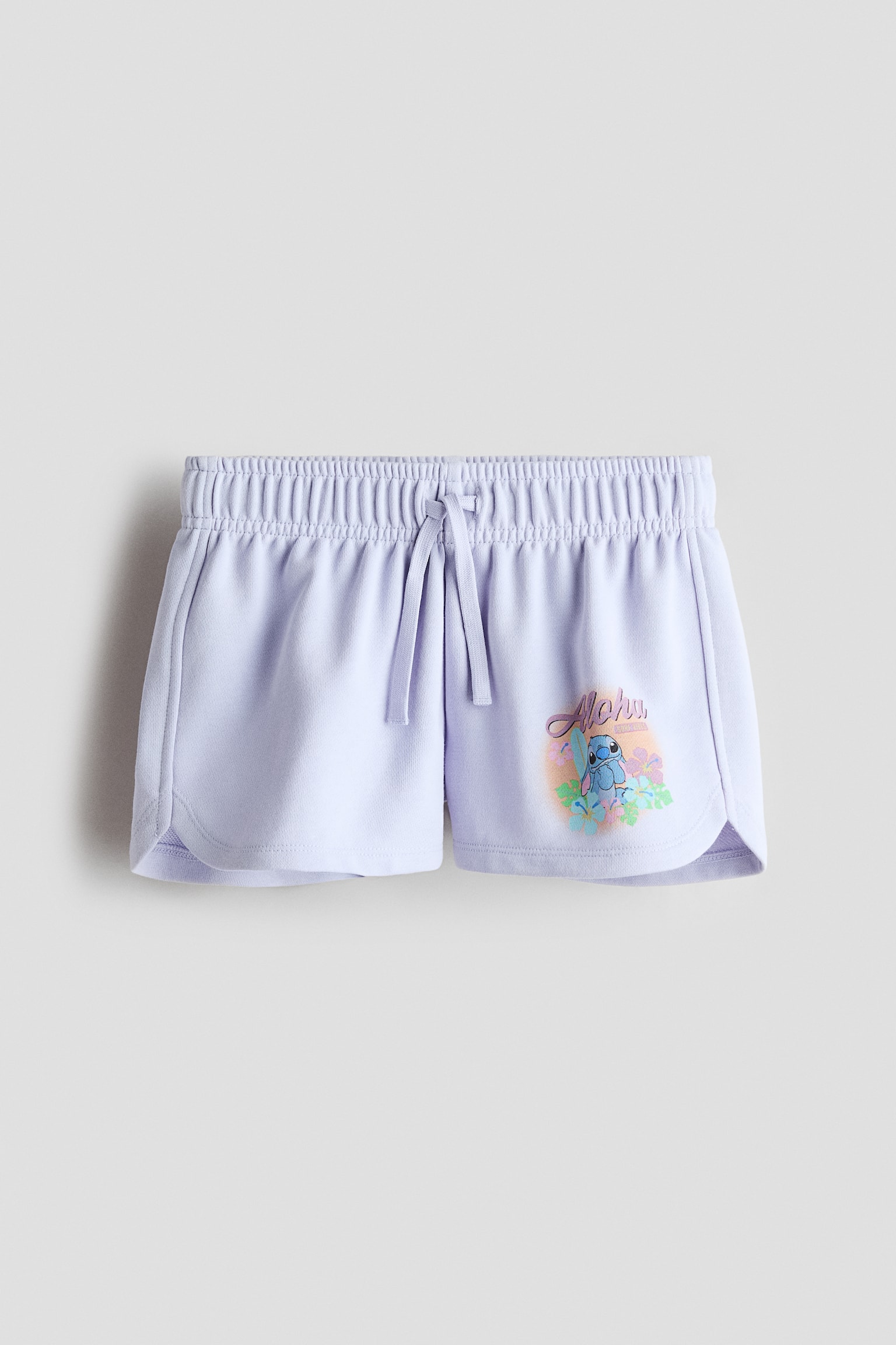 Sweatshorts med tryk - Lyslilla/Lilo & Stitch/Lyseblå/Lilo & Stitch