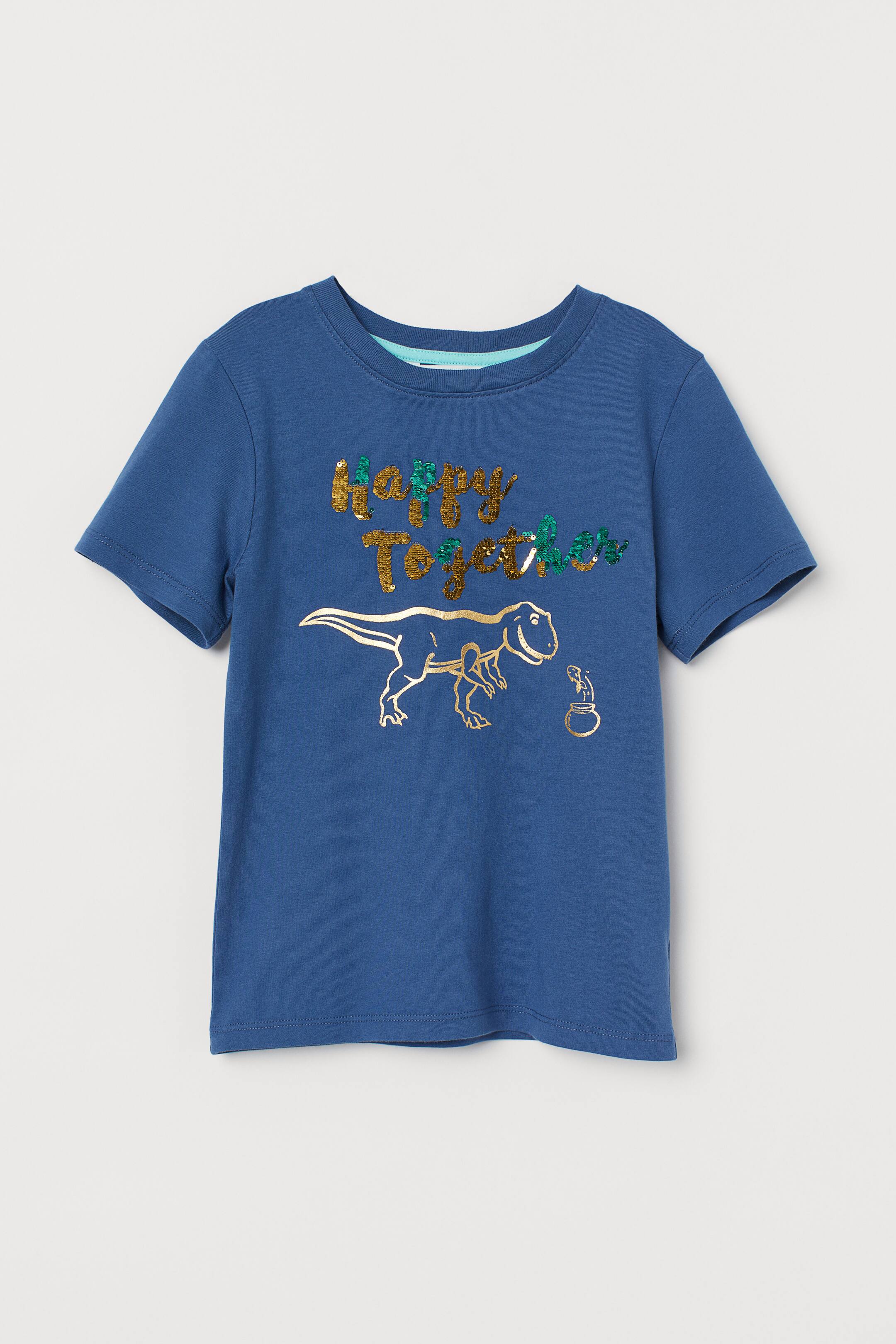 T-Shirt mit Wendepailletten