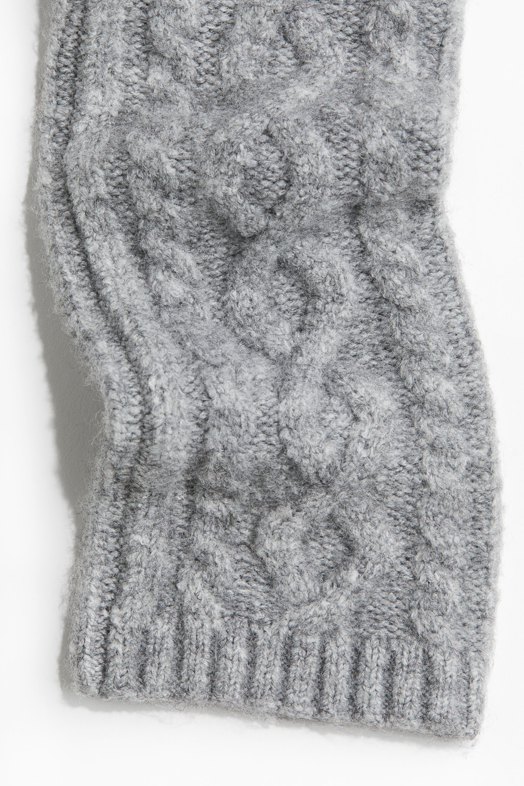 Cable-Knit Leg Warmers - Light gray melange - Ladies | H&M CA