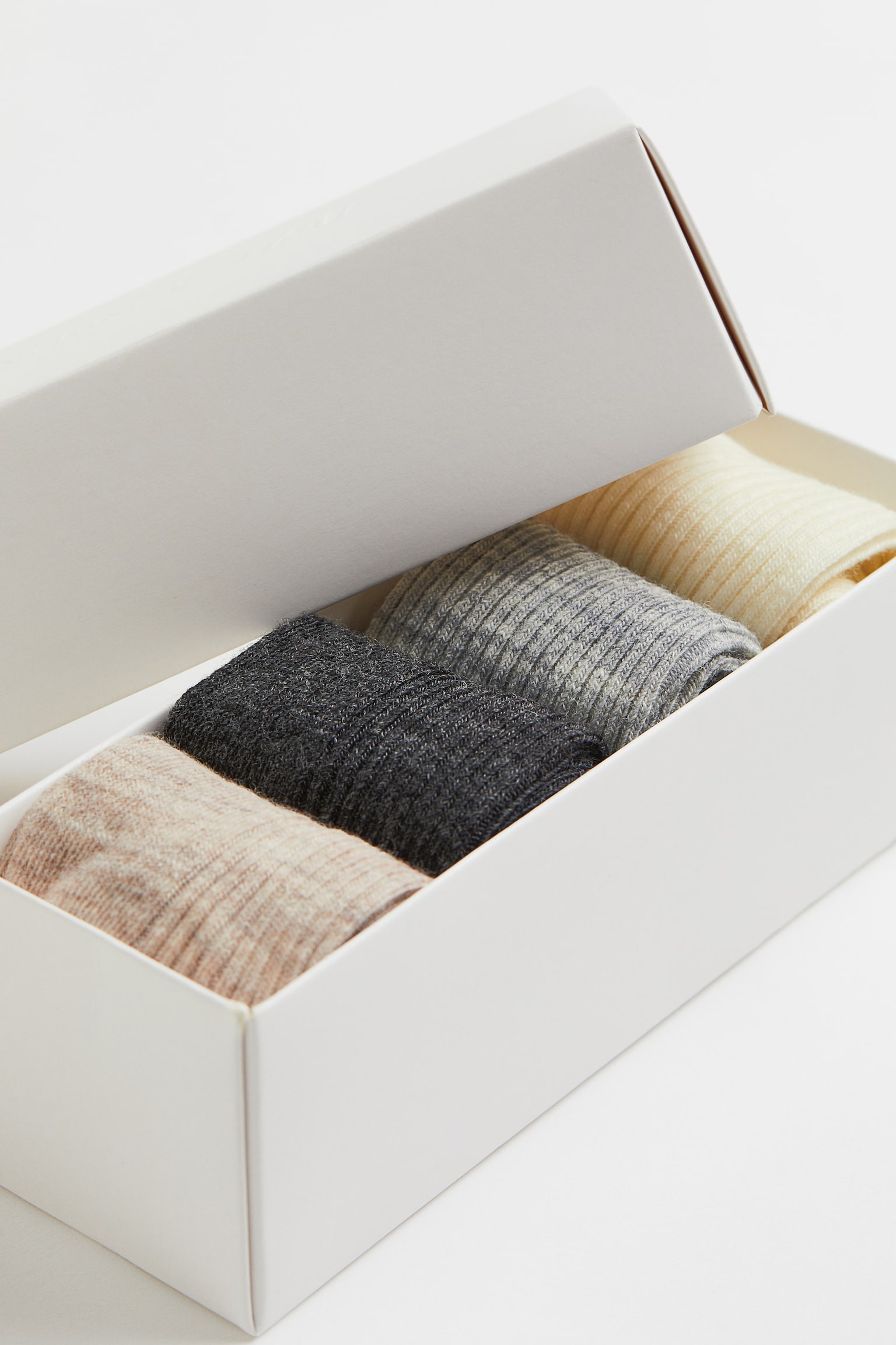 4-pack wool-blend socks - Grey marl - 5