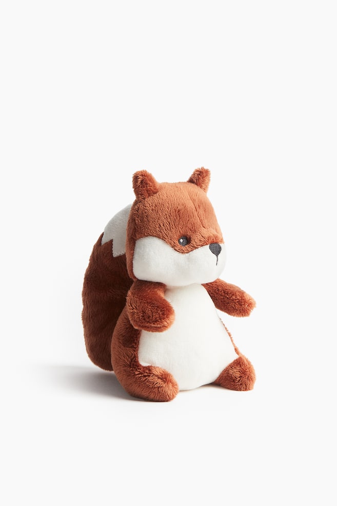 Soft Toy - Red/fox/Light beige/hedgehog/Gray/raccoon/Brown/monkey/Light gray/elephant/Light beige/llama/Yellow/lion/Cream/giraffe/Black/bird/Light brown/squirrel/Light green/dinosaur/Light green/frog/Light beige/triceratops - 1