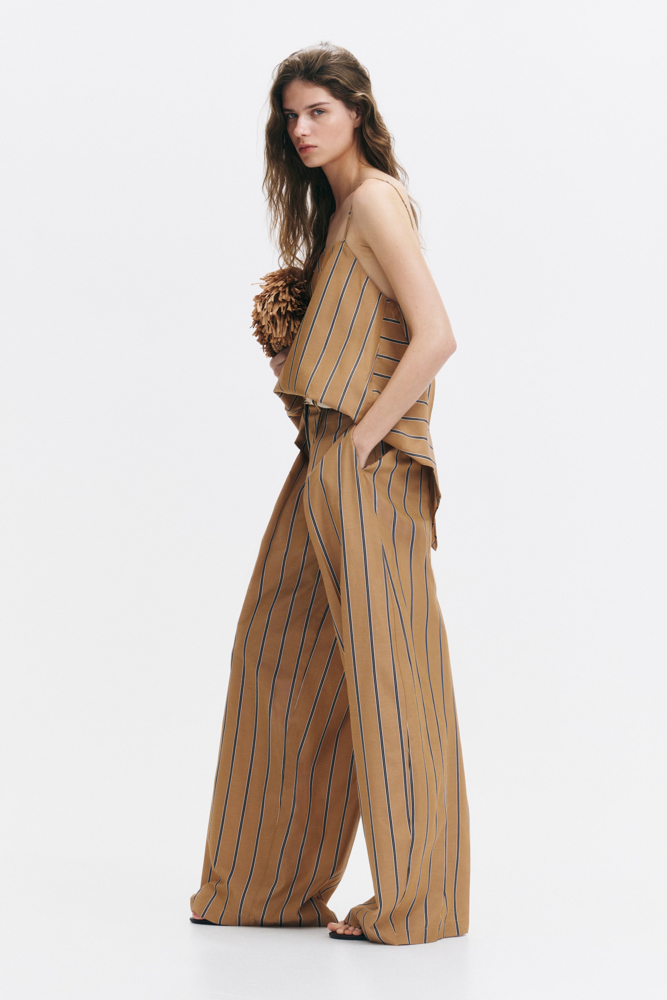 Wide Wrap-Detail Pants