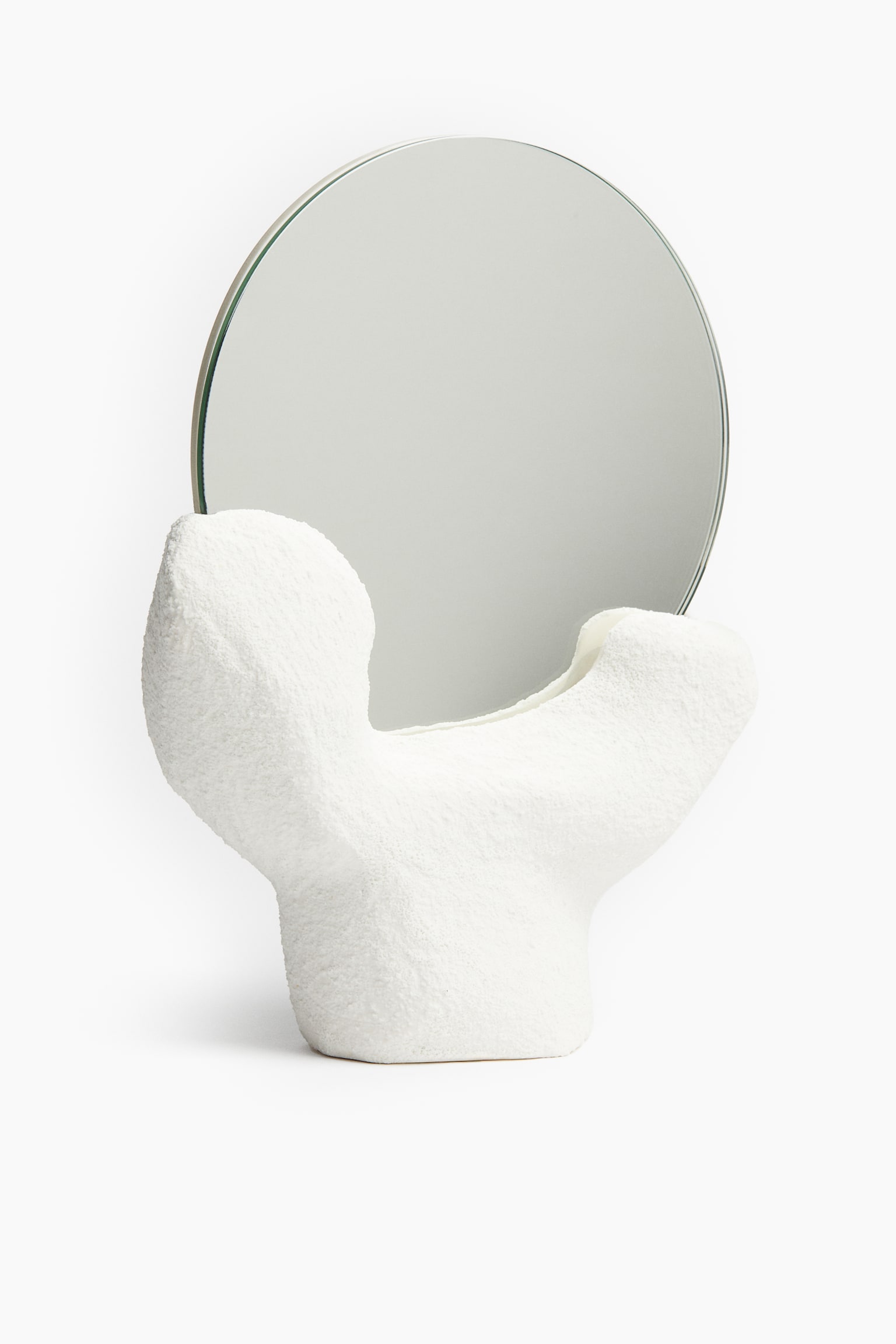 Stoneware mirror - White - 1