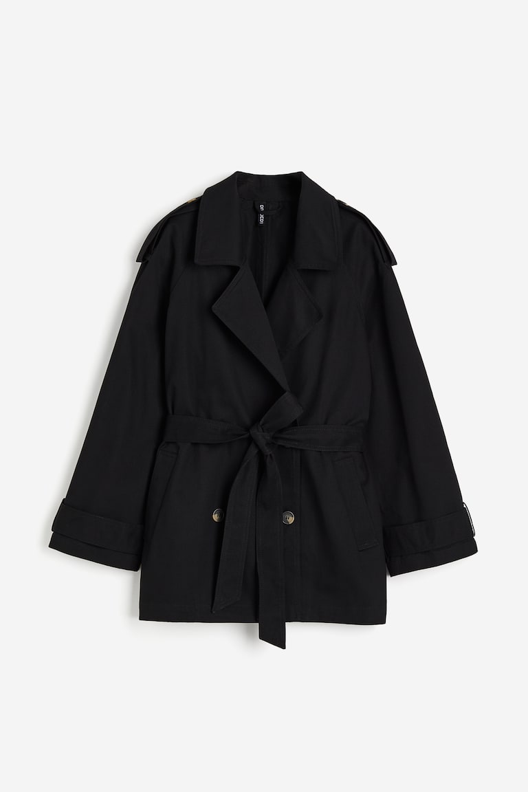 Short trench coat Black Ladies H&M GB