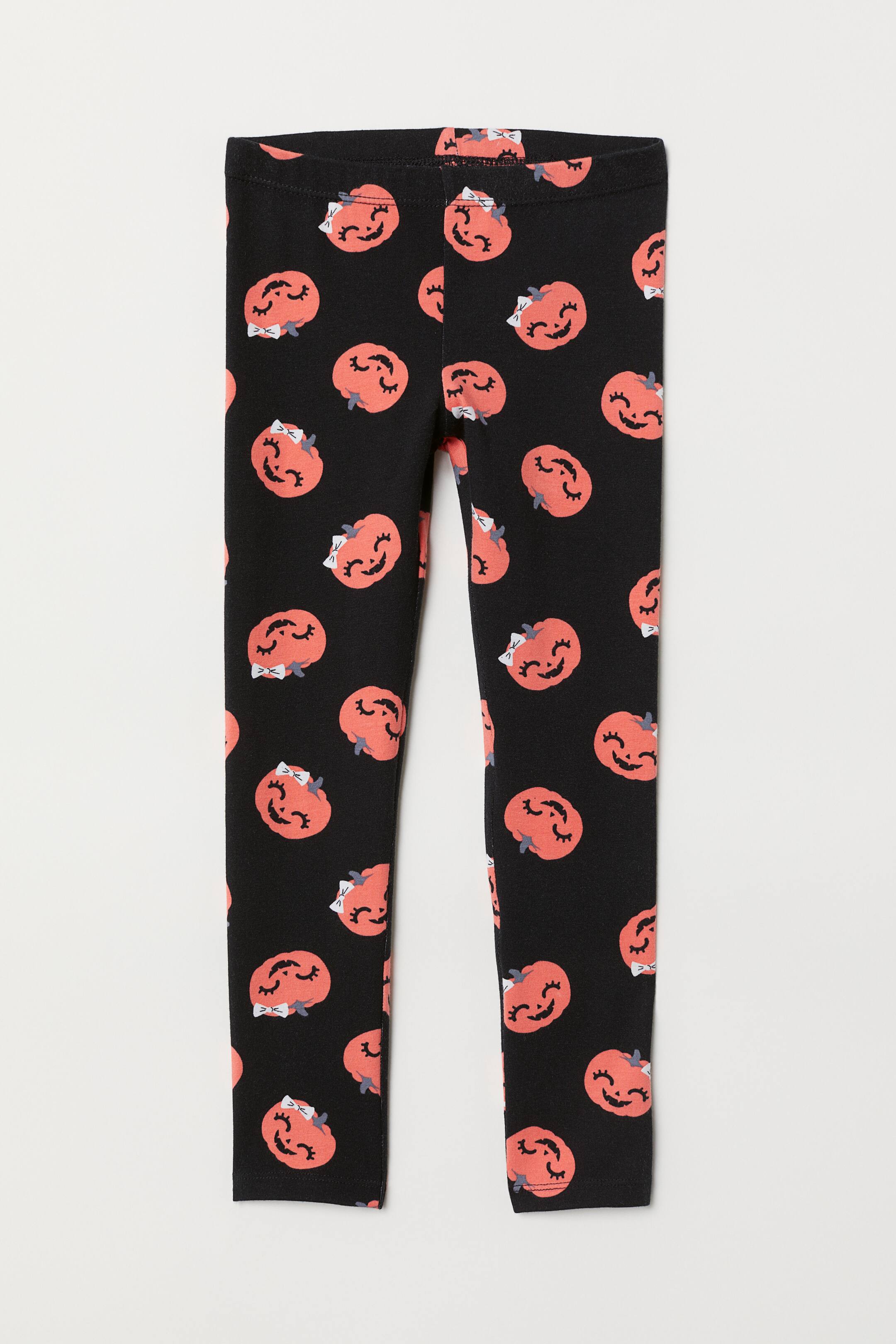 Größeres Bild ansehen: Gemusterte Jerseyleggings - Schwarz/Kürbisse - Kids | H&M DE 1