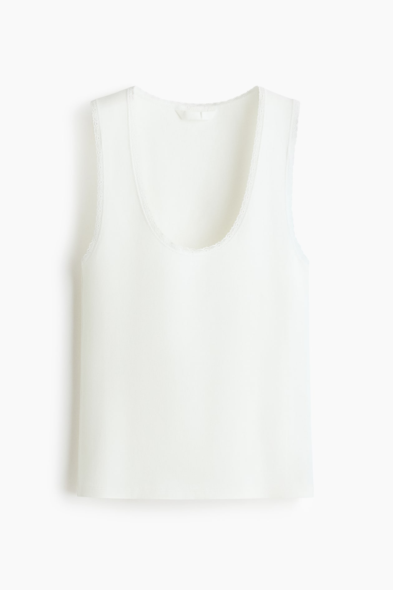 Lace-trimmed vest top