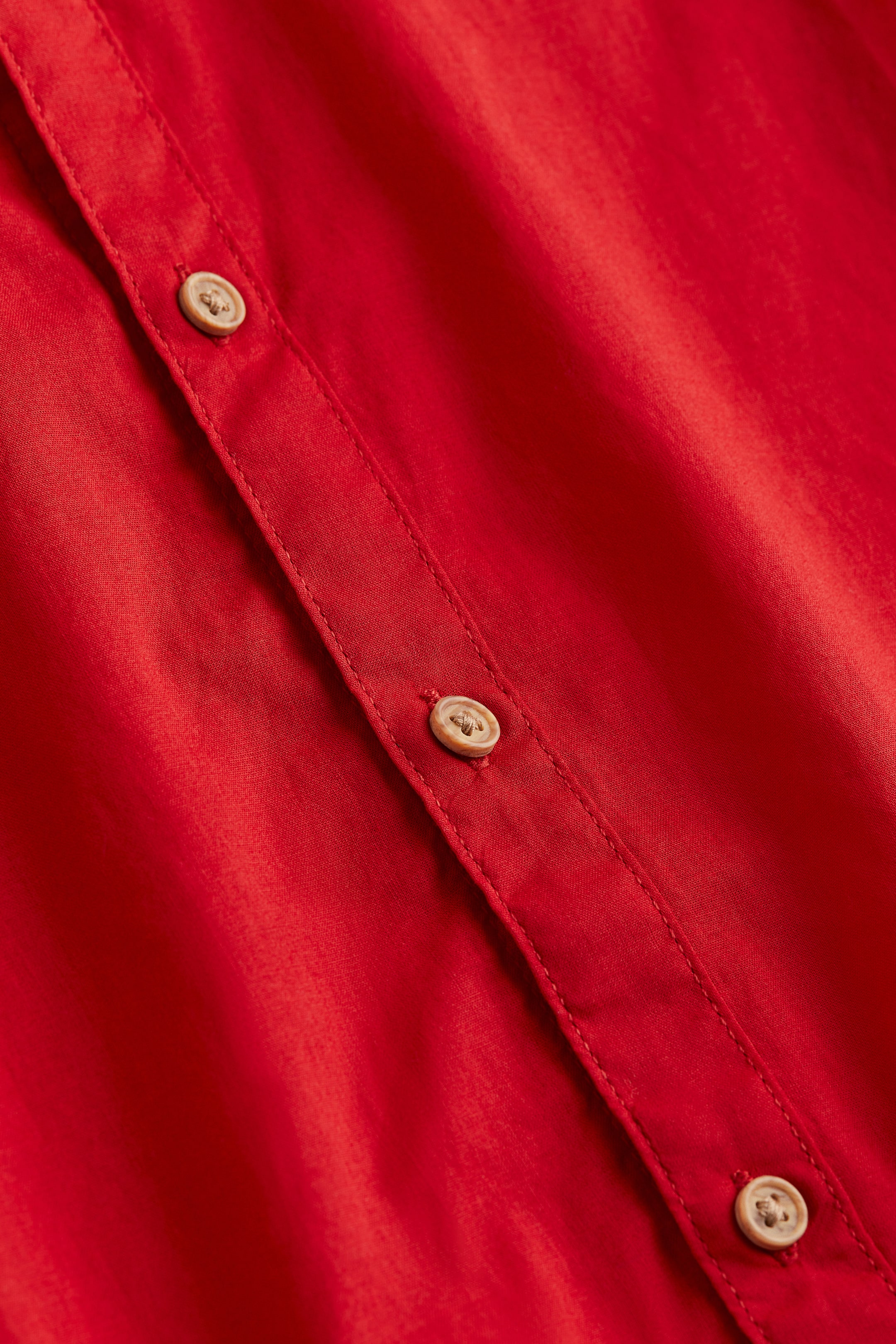 View larger image: Short Sleeve Poplin Shirt - Red - Kids | H&M AU 2