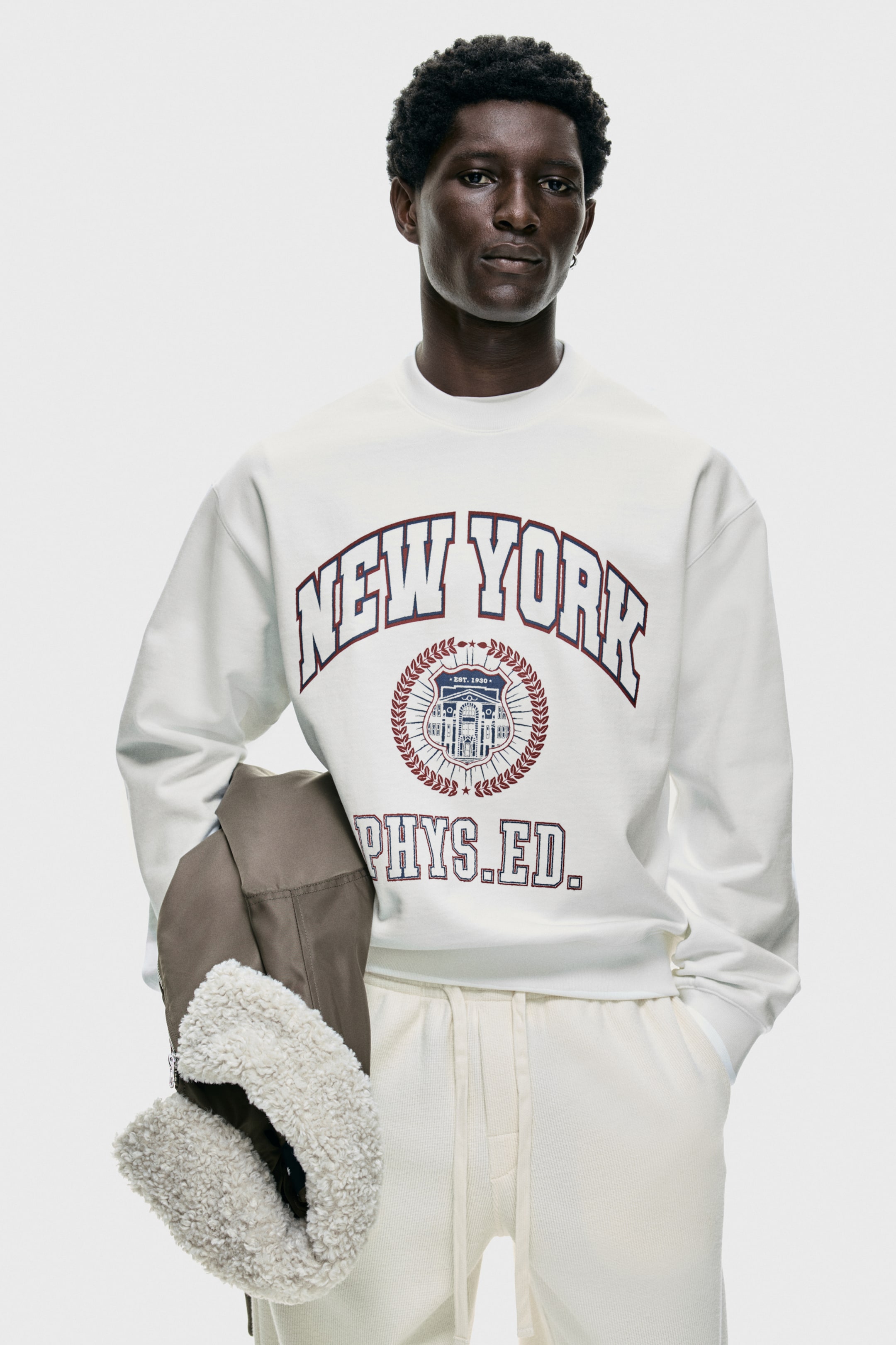 View larger image: Loose Fit Sweatshirt - White/New York - Men | H&M IN 2