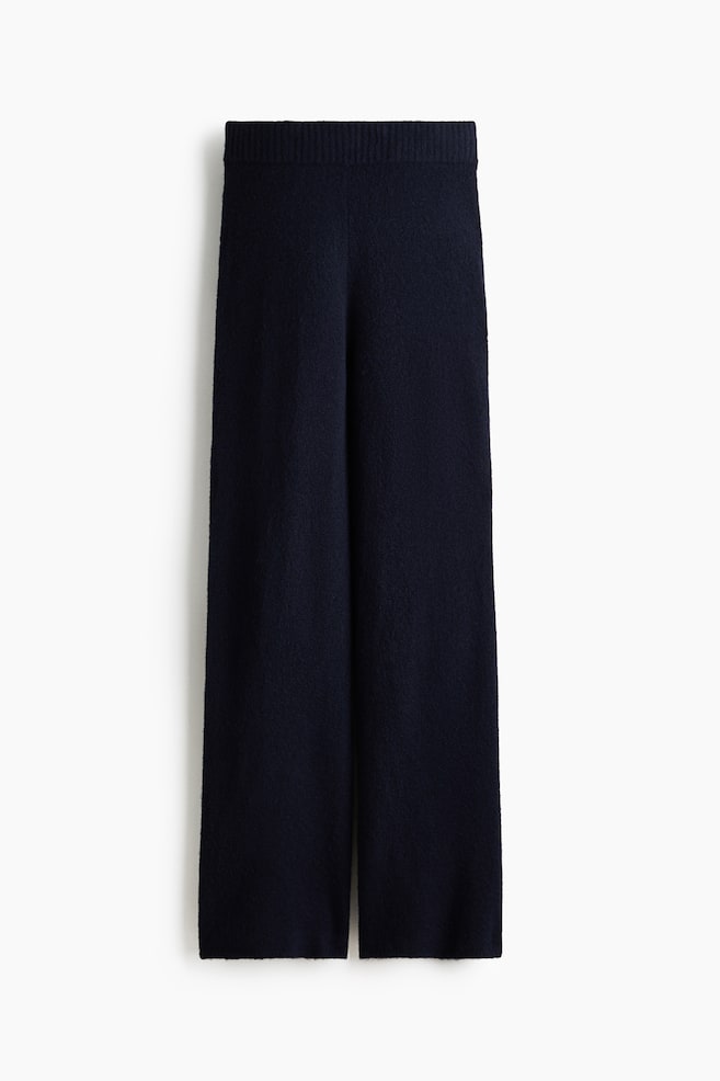 Fine-knit trousers - Navy blue/Light beige/Light grey marl/Powder pink/Beige marl/Burgundy/Dark beige - 1