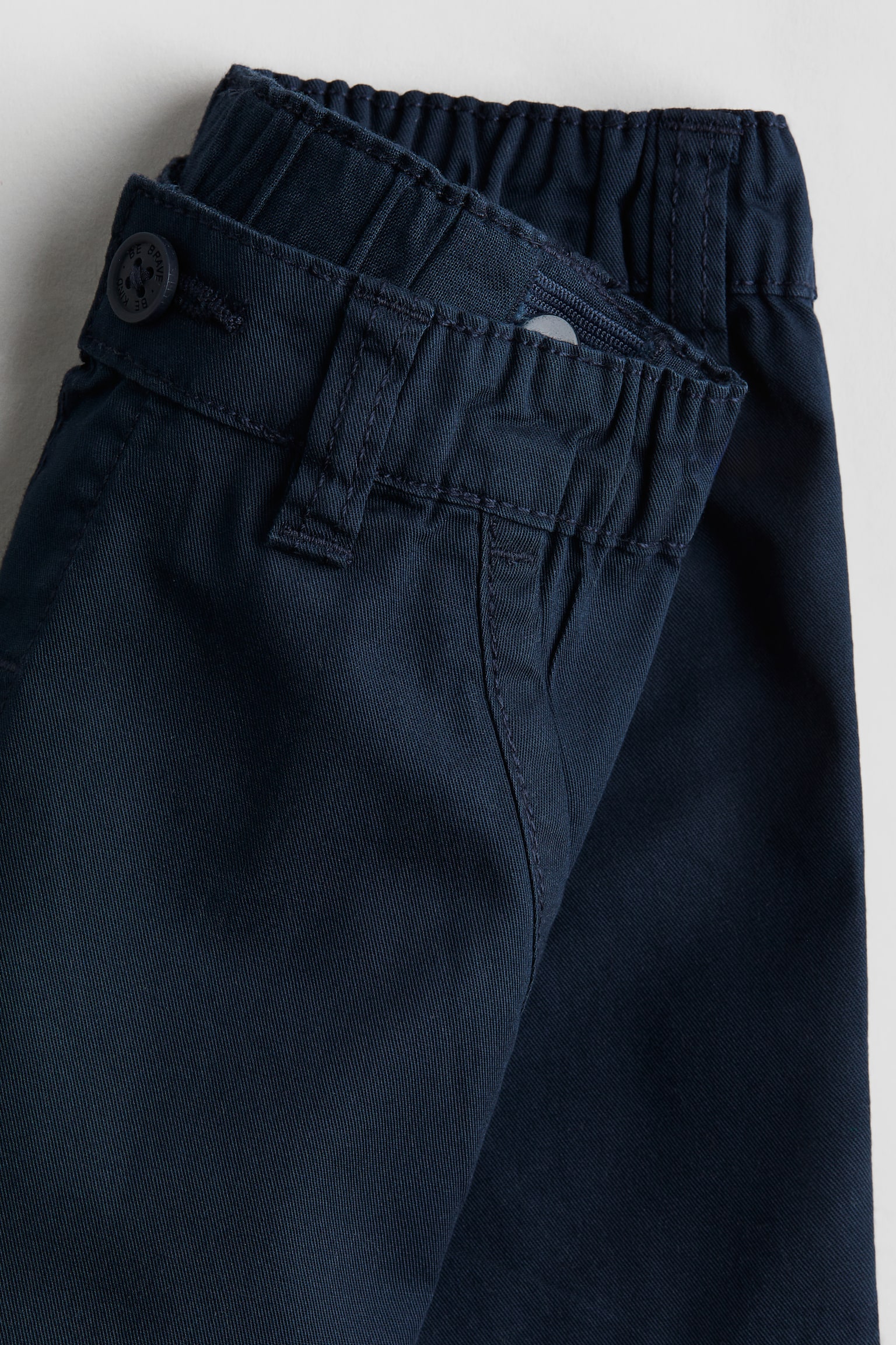 Twill shorts - Dark blue/Light beige - 2