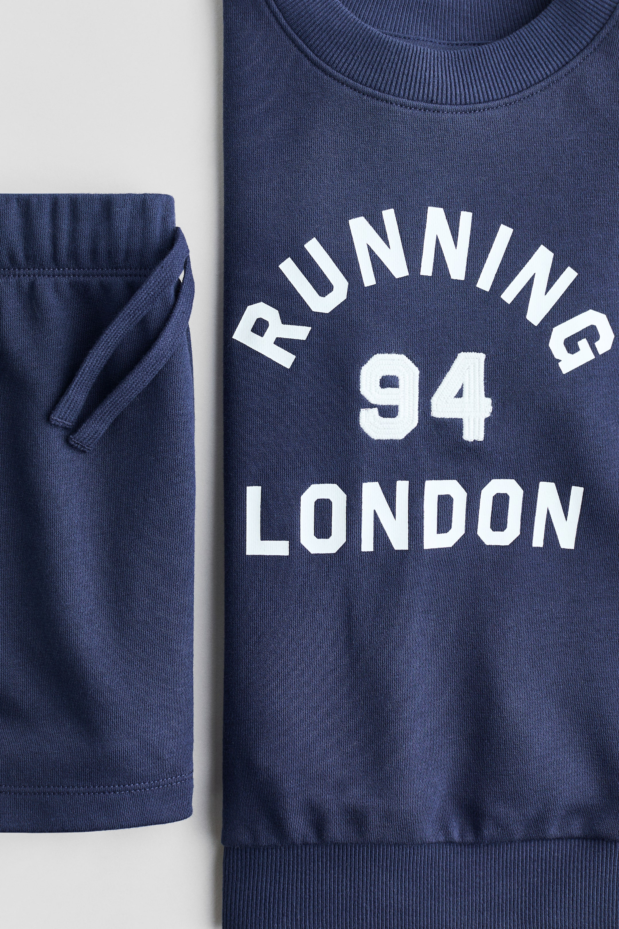 2-Piece Printed Sweatshirt and Sweatshorts Set