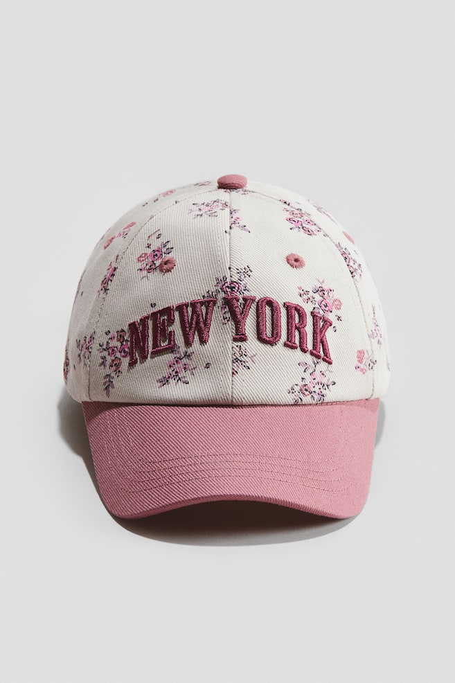 Cap aus Baumwolltwill - Rosa/New York/Hellgelb/Zitrone/Helles Mattrosa/Kirschen/Weiß/Geblümt - 1