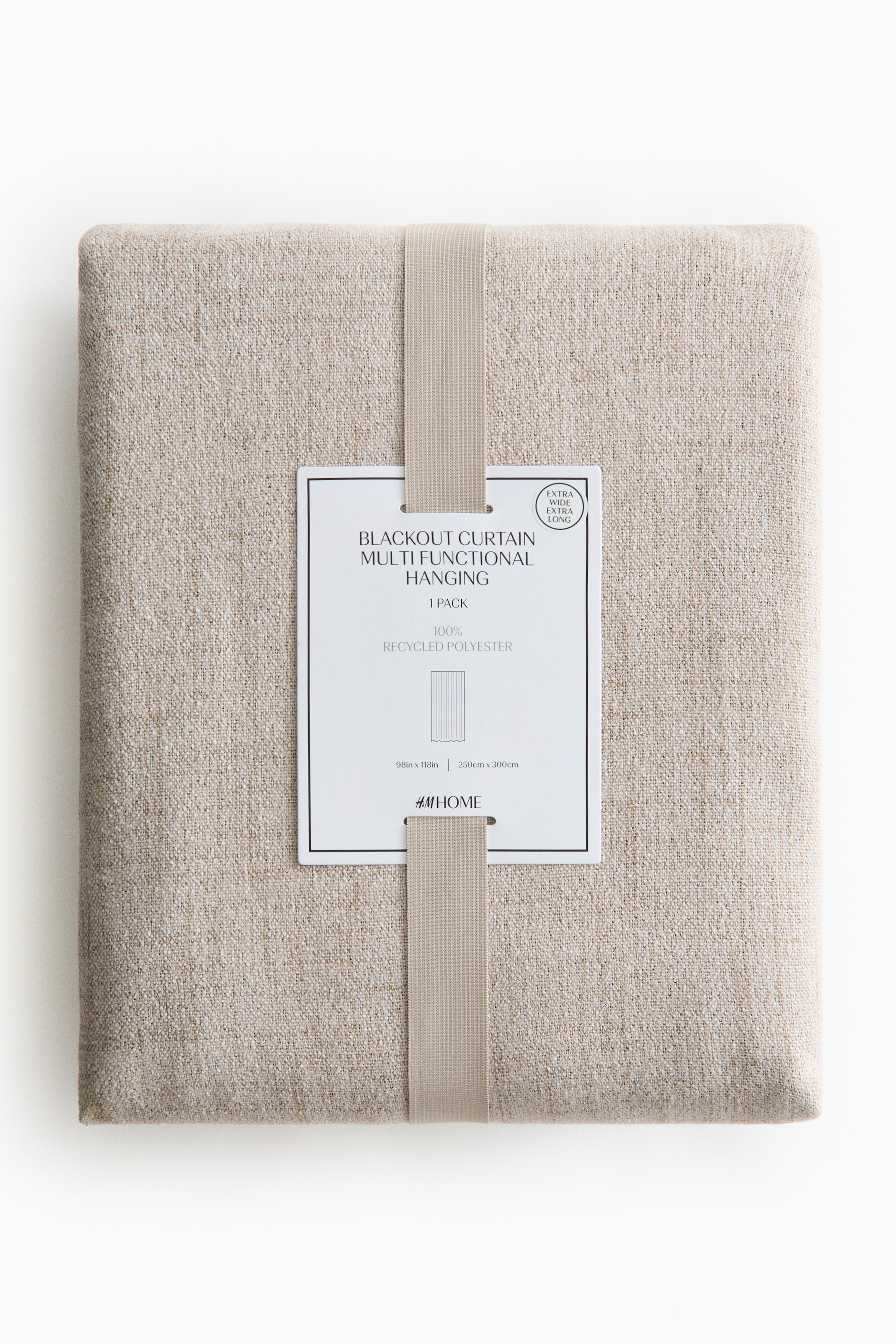 View larger image: Single-Pack Long and Wide Blackout Curtain Panel - Beige - Home All | H&M US 2
