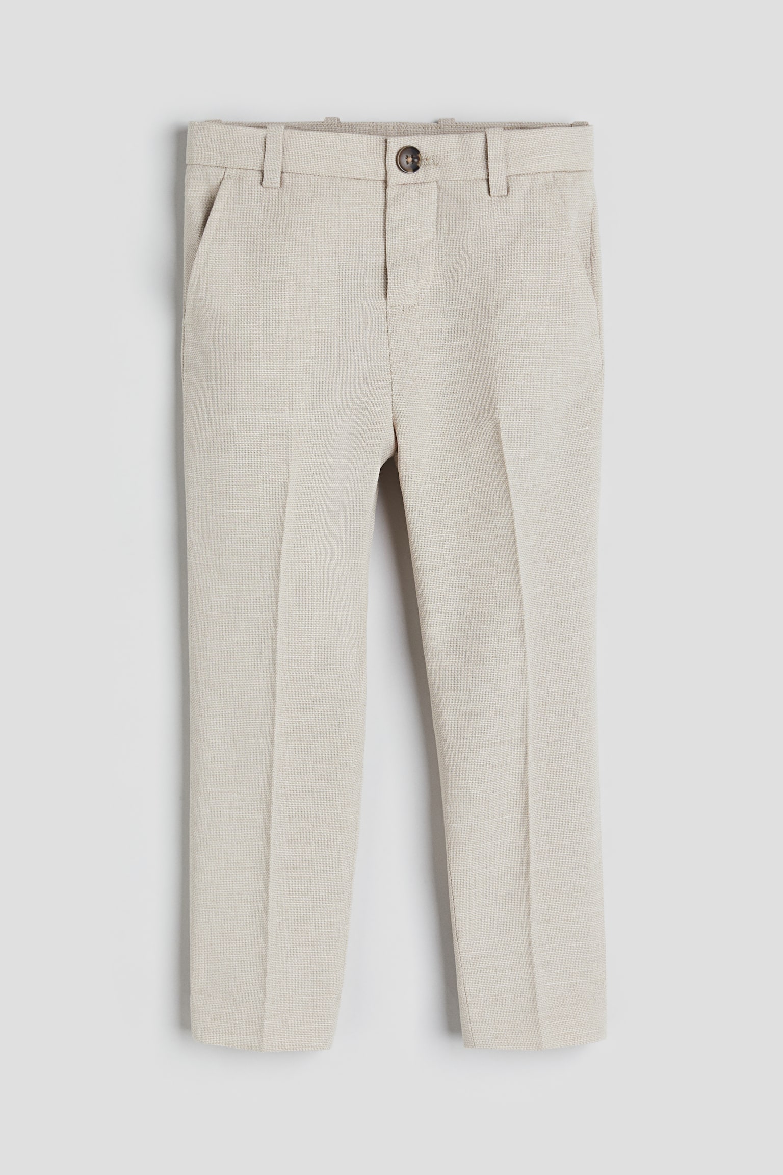 Slim Fit Suit Pants - Light greige/Grey - 1