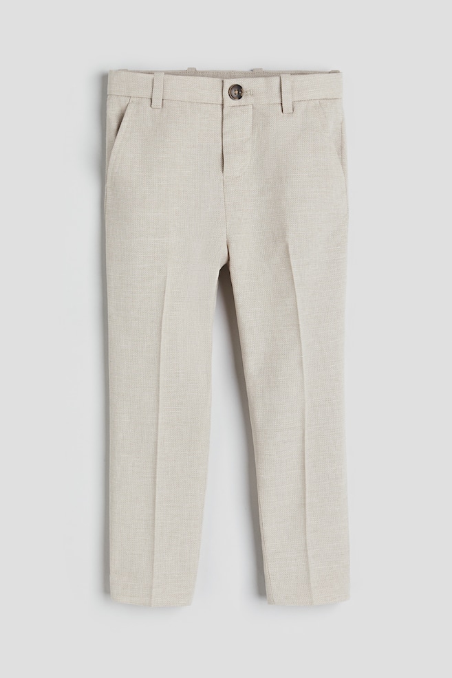 Pantaloni da completo Slim Fit - Greige chiaro/Blu navy - 1