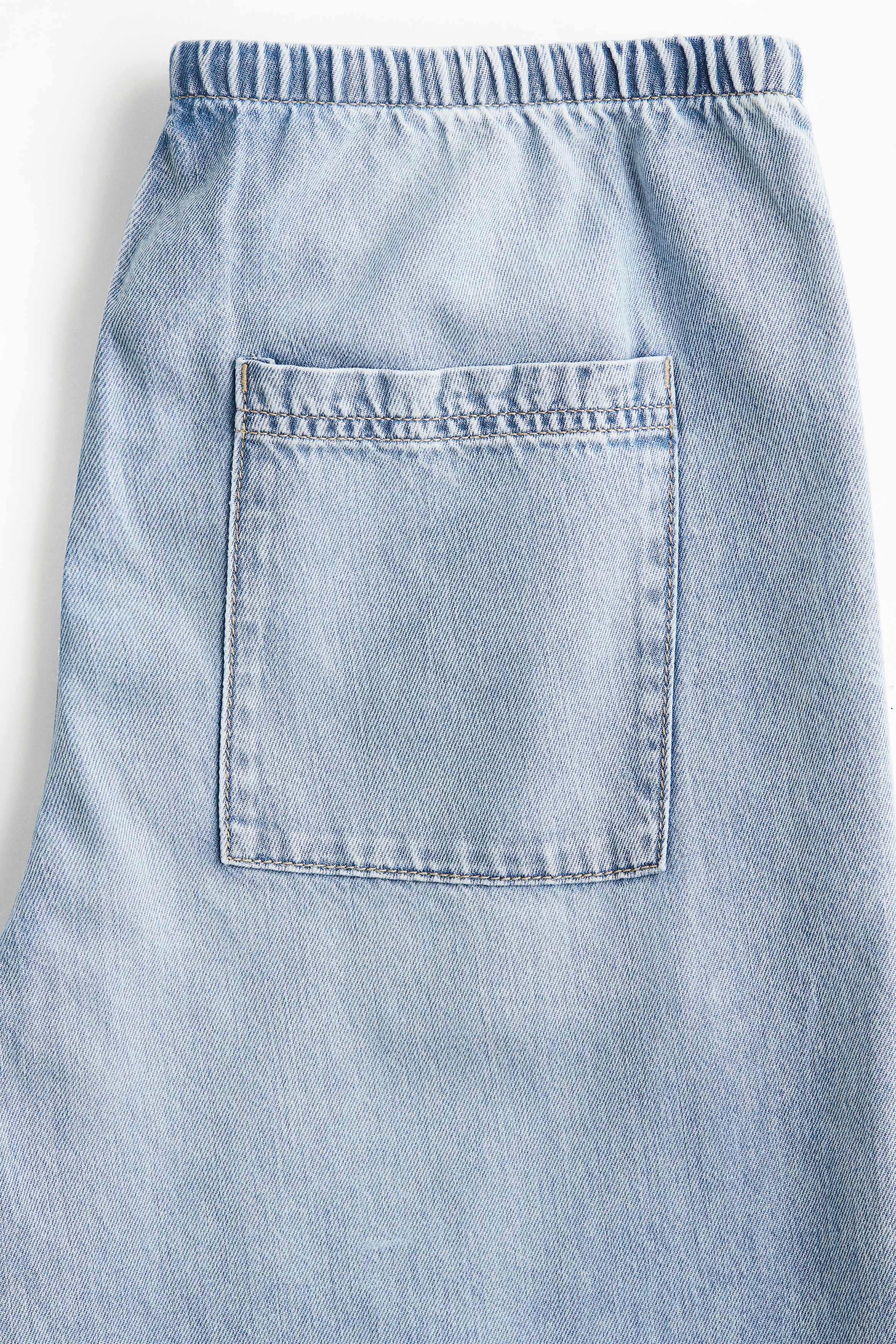 Denim drawstring trousers