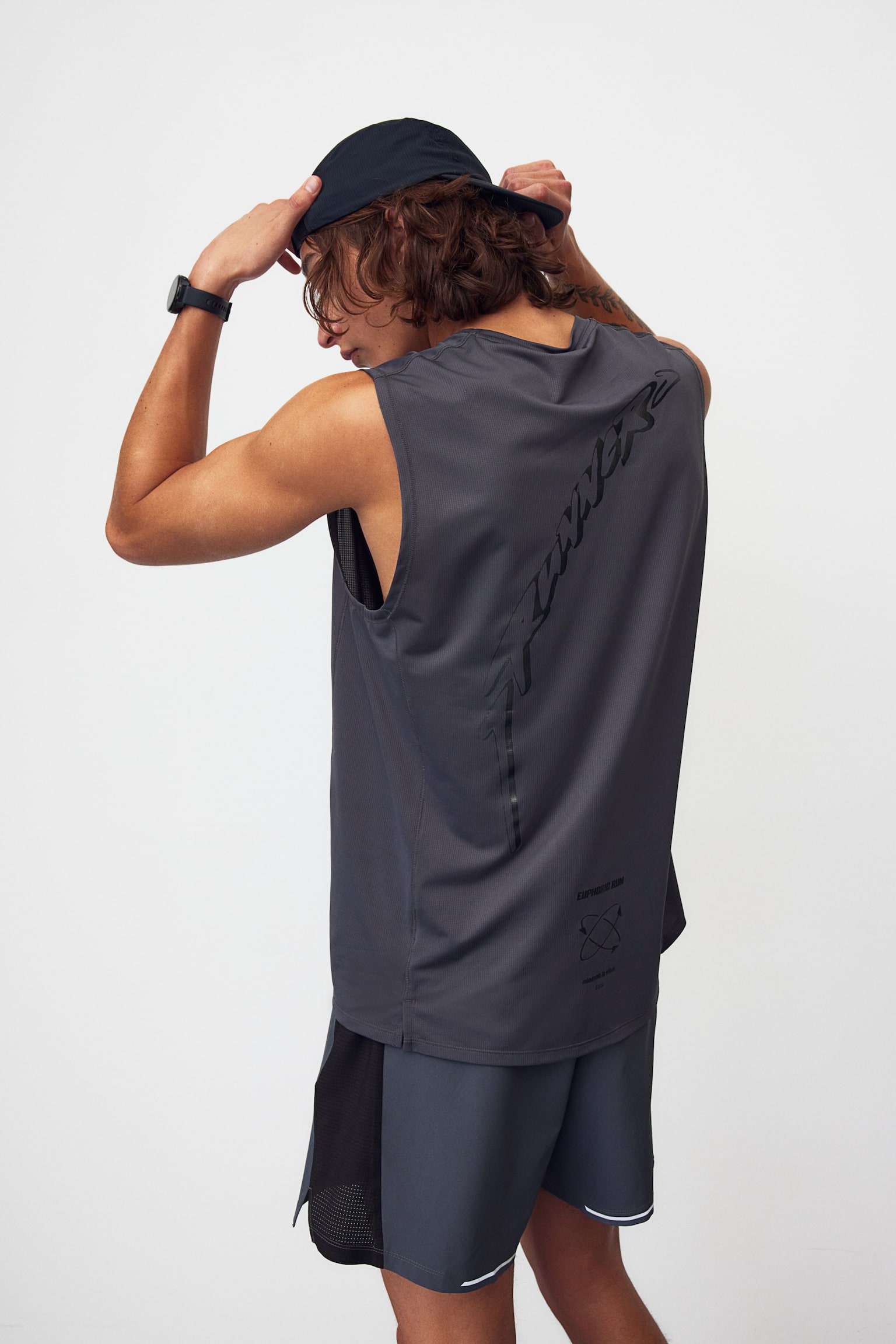 Regular Fit Running Tank In DryMove™ - Dark grey/Runner/Black/Tie dye/Black/Euphoric Run - 4