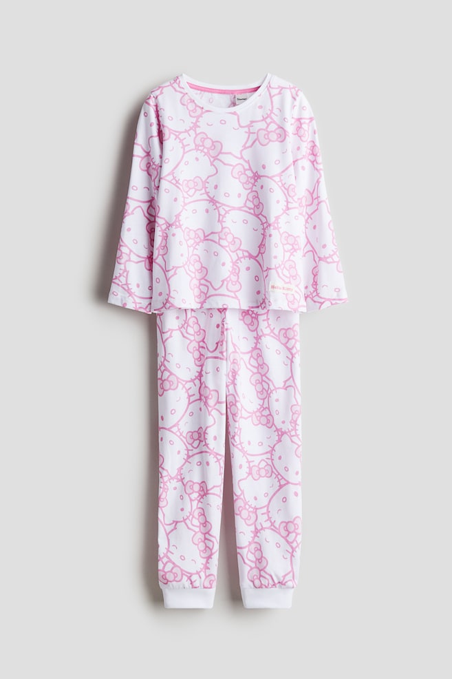 Pyjama aus Jersey - Weiß/Hello Kitty/Hellrosa/My Melody/Hellblau/Lilo & Stitch/Rosa/Bluey/Helllila/Disney-Prinzessinnen - 1