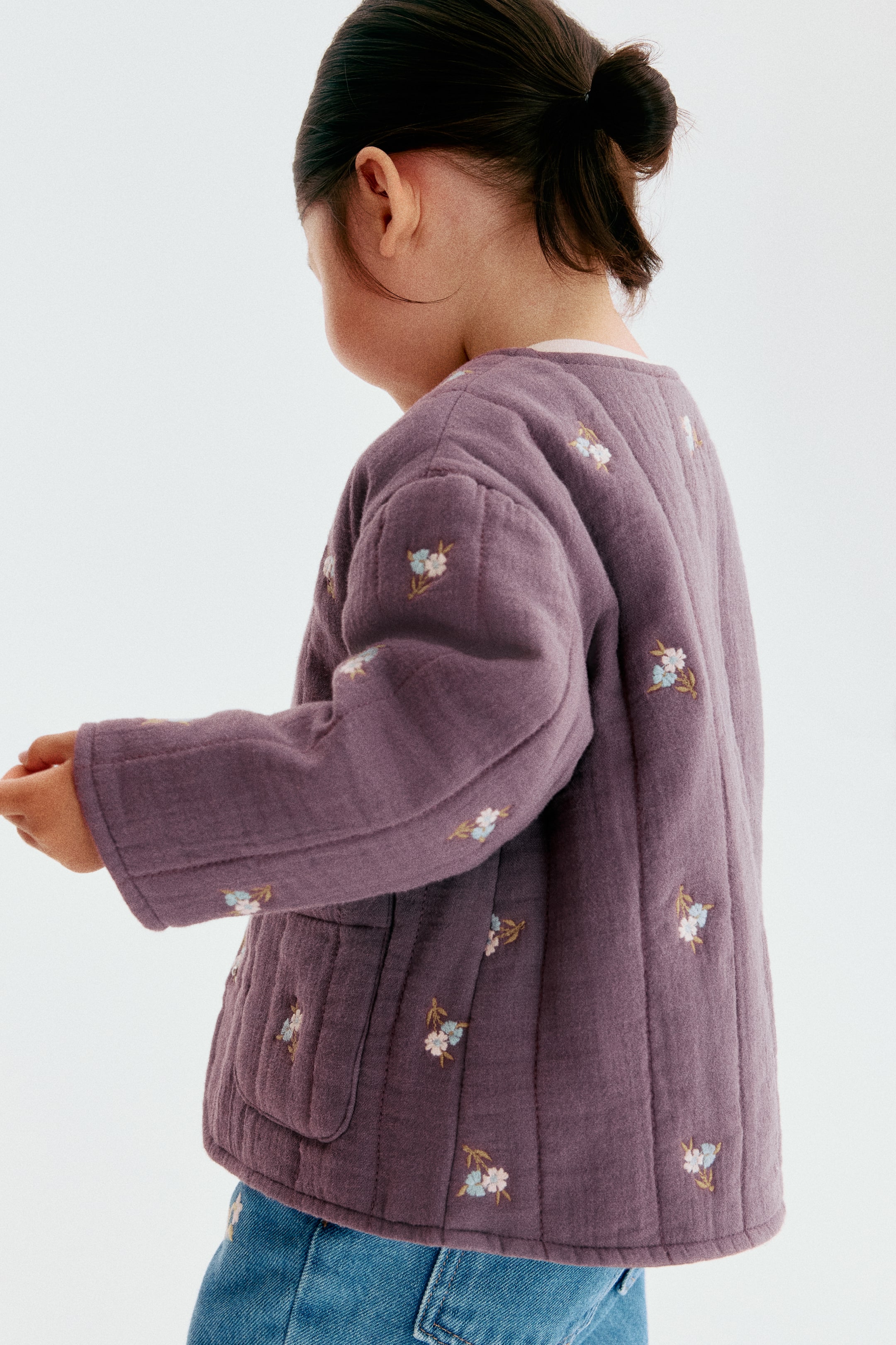 Детские куртки H&M Embroidery-detail jacket — фото 5