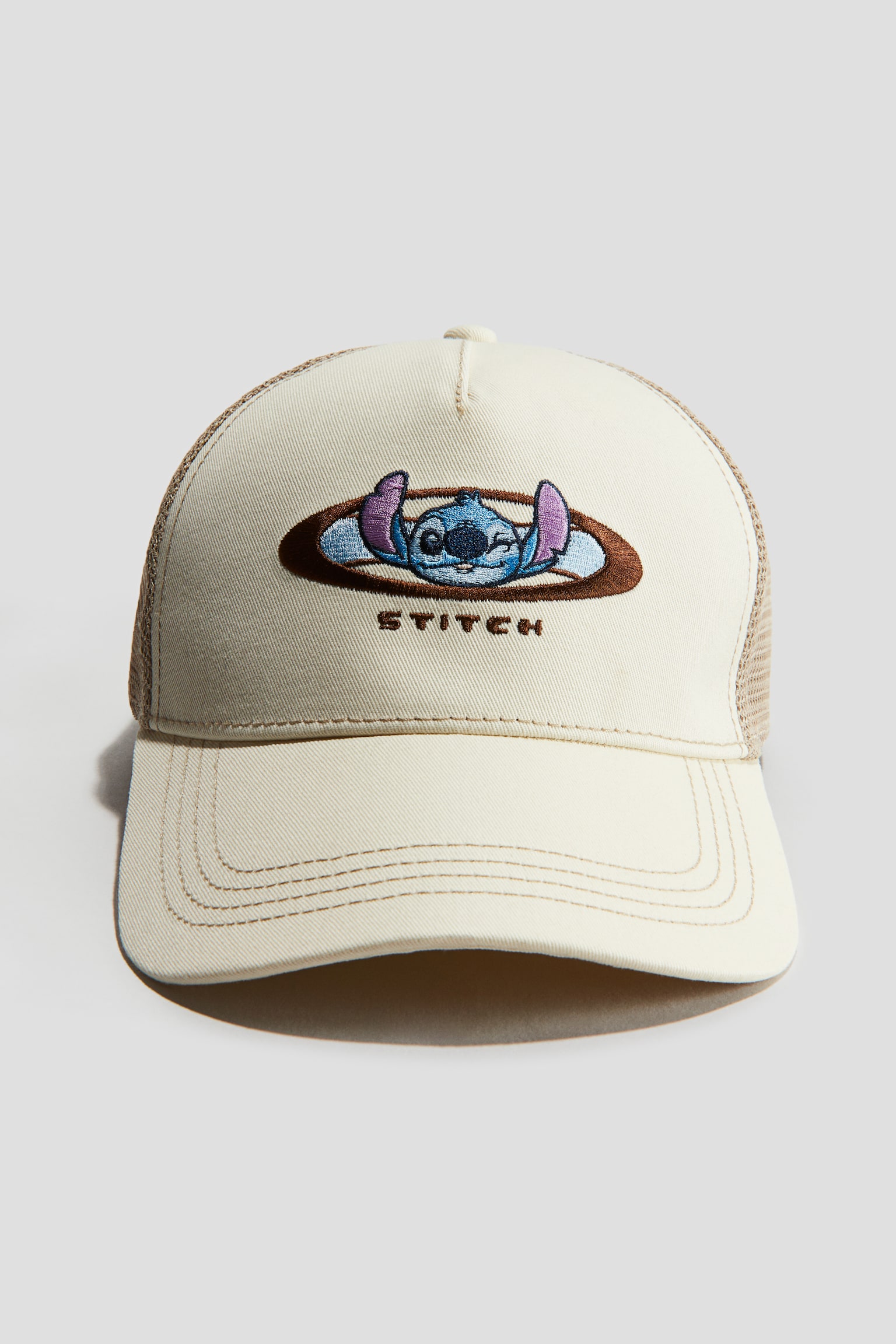 Motif-detail trucker cap - Light beige/Lilo & Stitch - 1