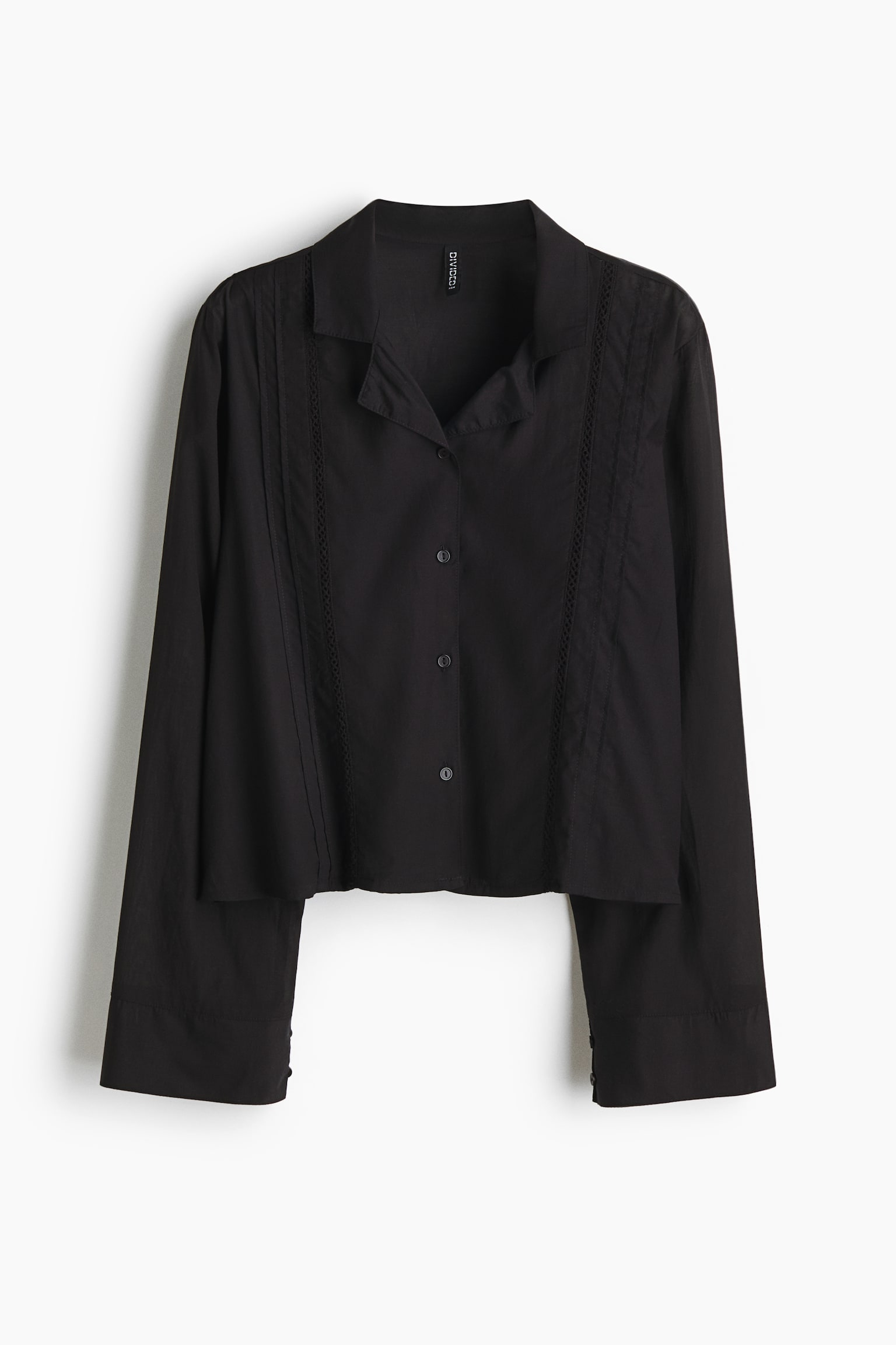 Camisa de pijama con pinzas - Negro - 1