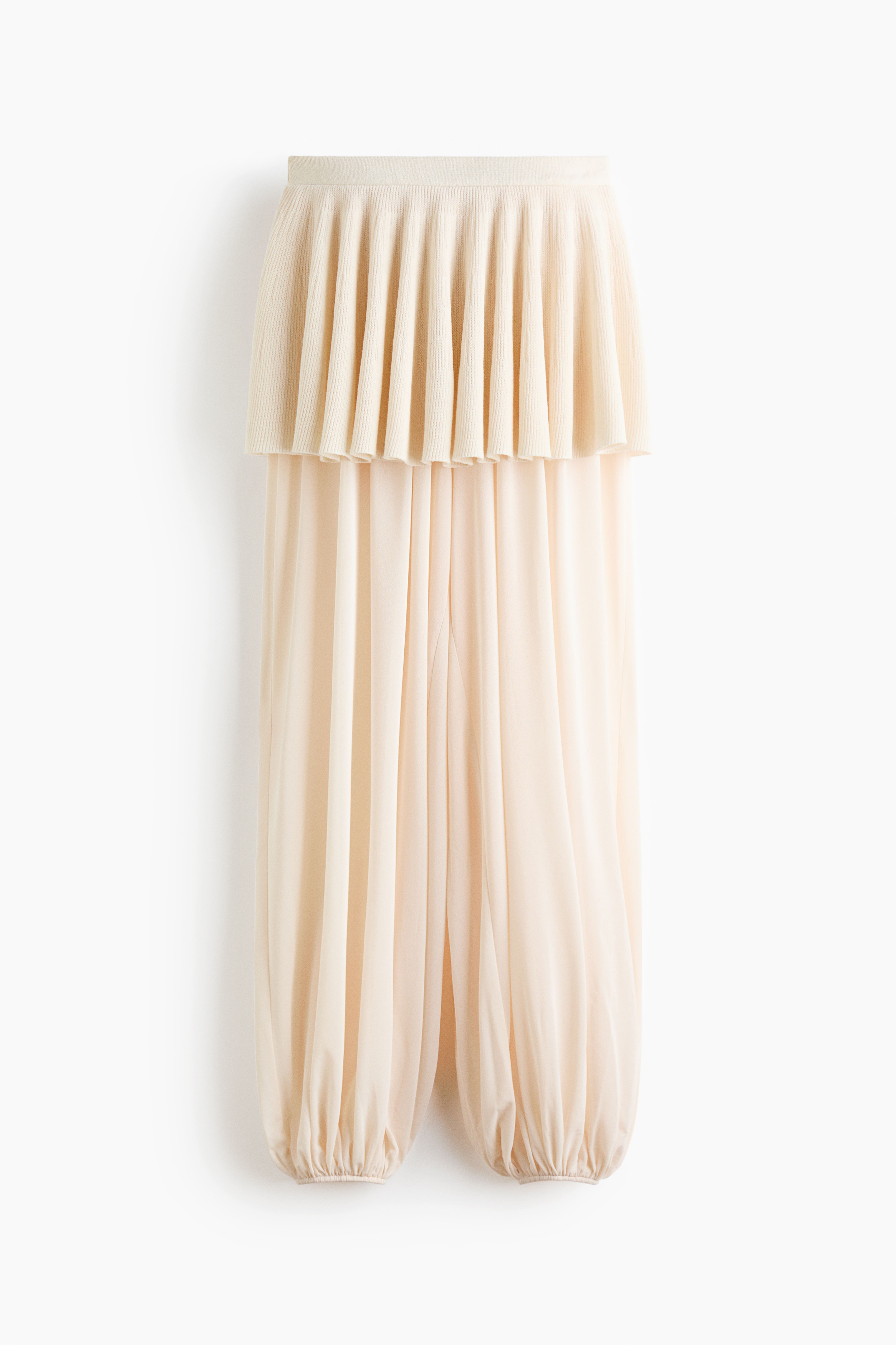 Mesh Pants with Layered Skirt