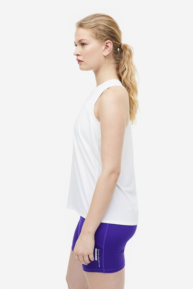 DryMove™ Sports vest top - White/Black/Dark purple - 7
