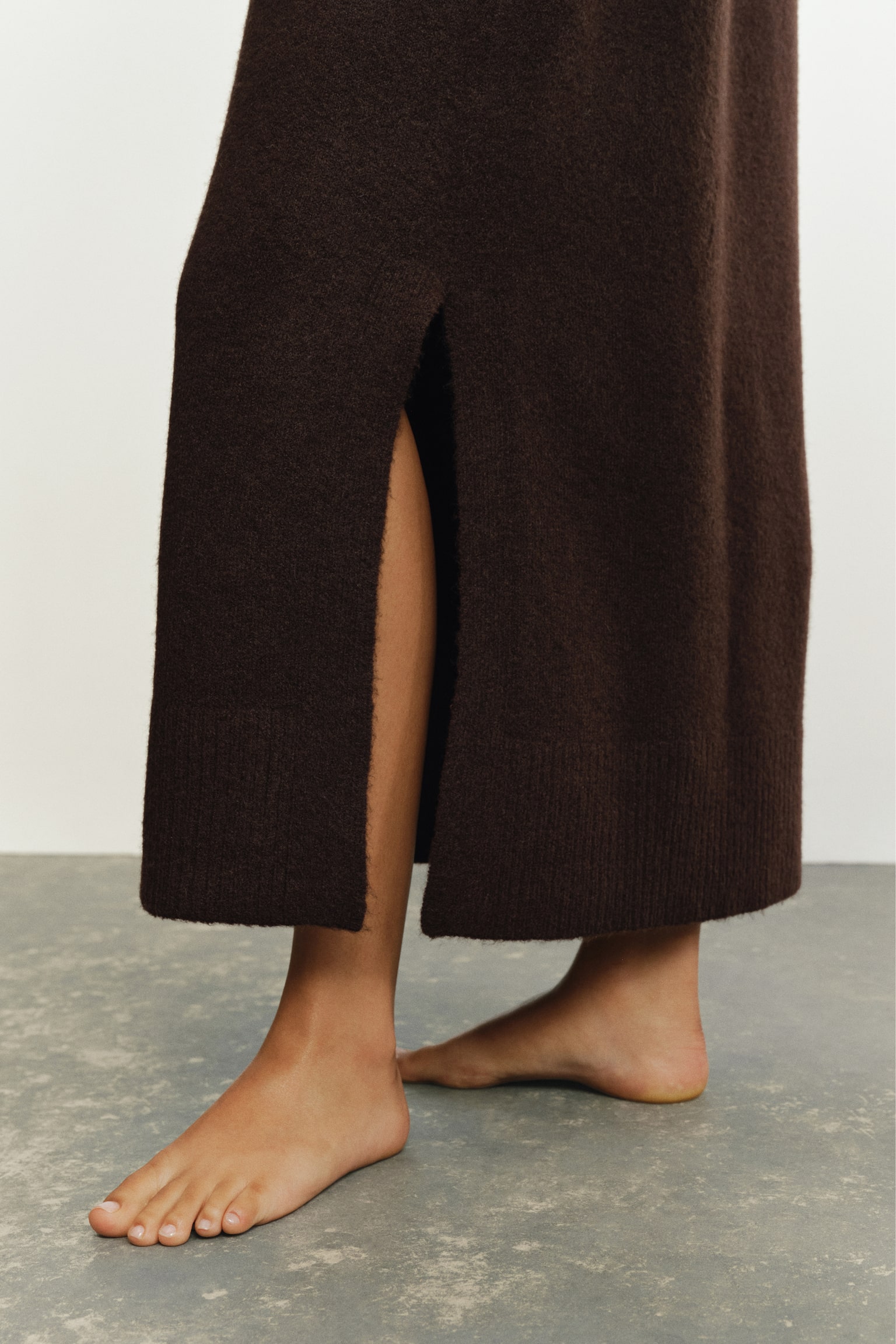 Женское платье H&M Knit Maxi, цвет: Тёмный коричневый — фото 6