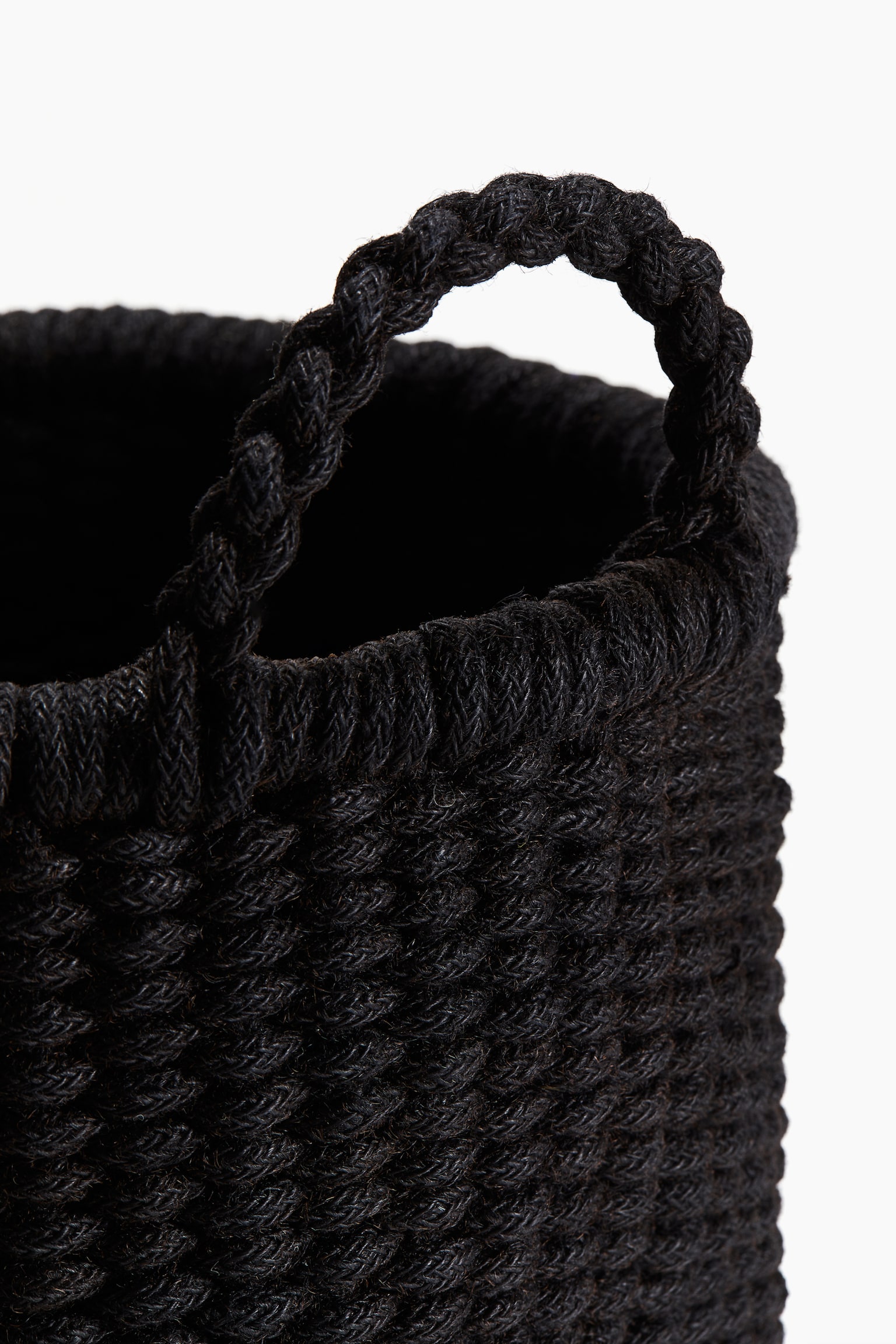 Jute storage basket - Black/Olive green - 2