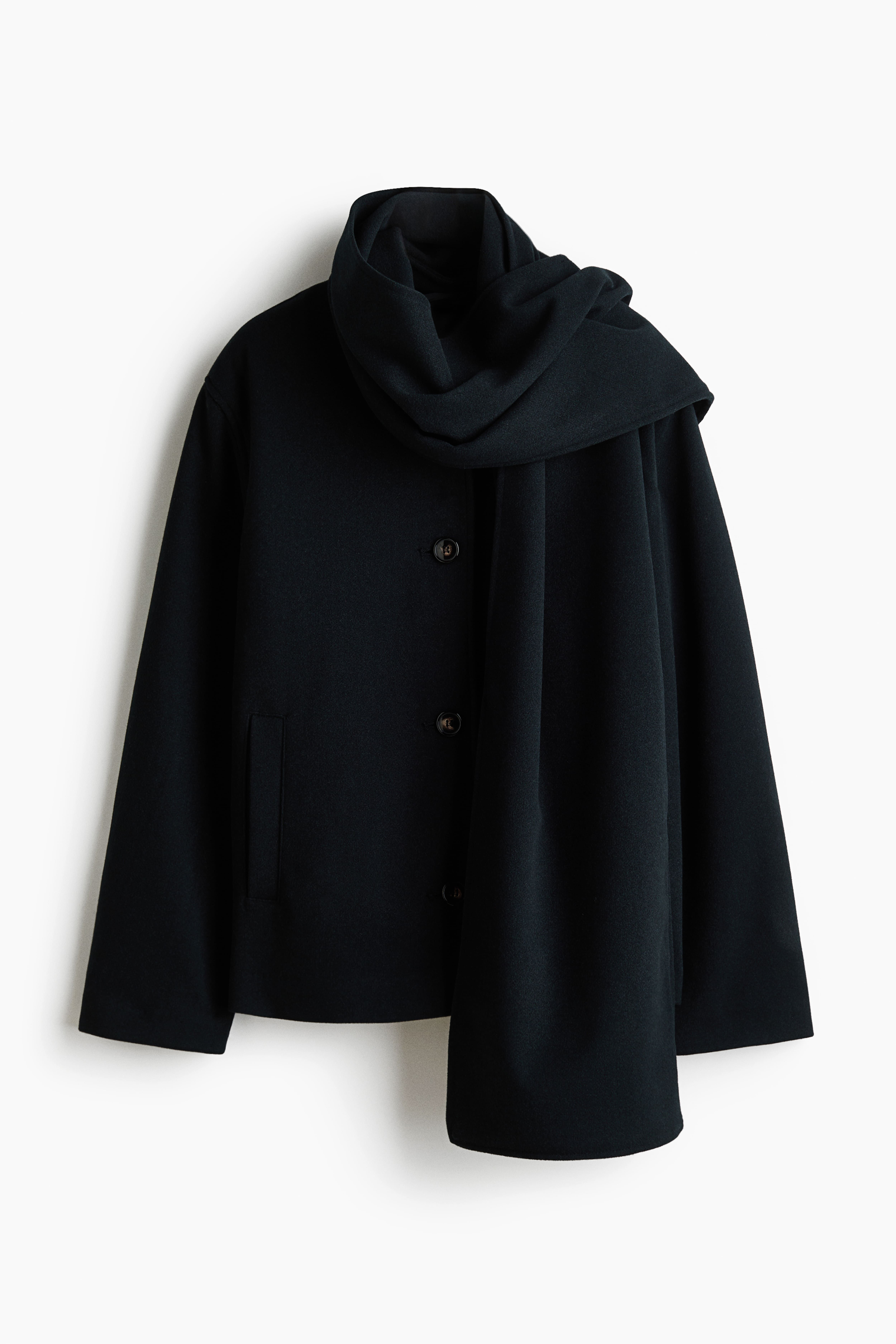 Scarf-Detail Jacket