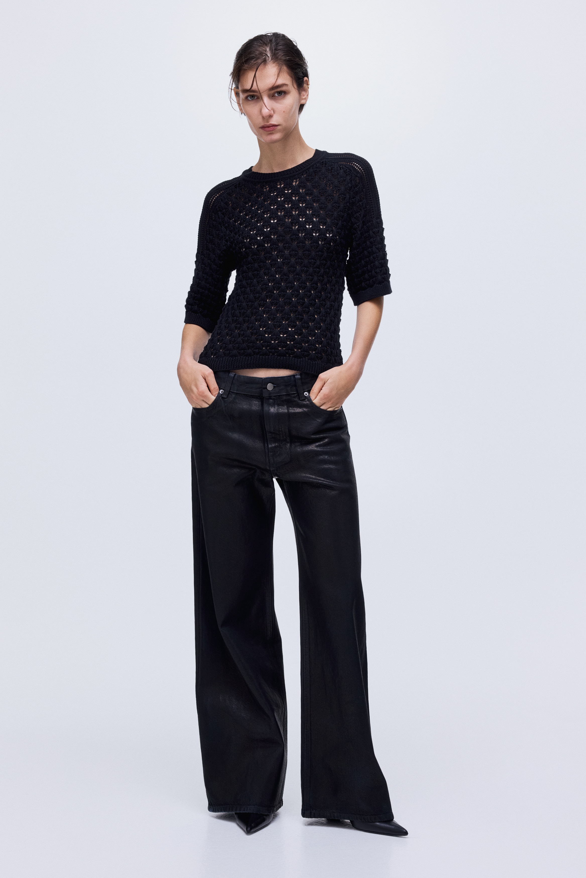 Pointelle-Knit T-Shirt by H&M