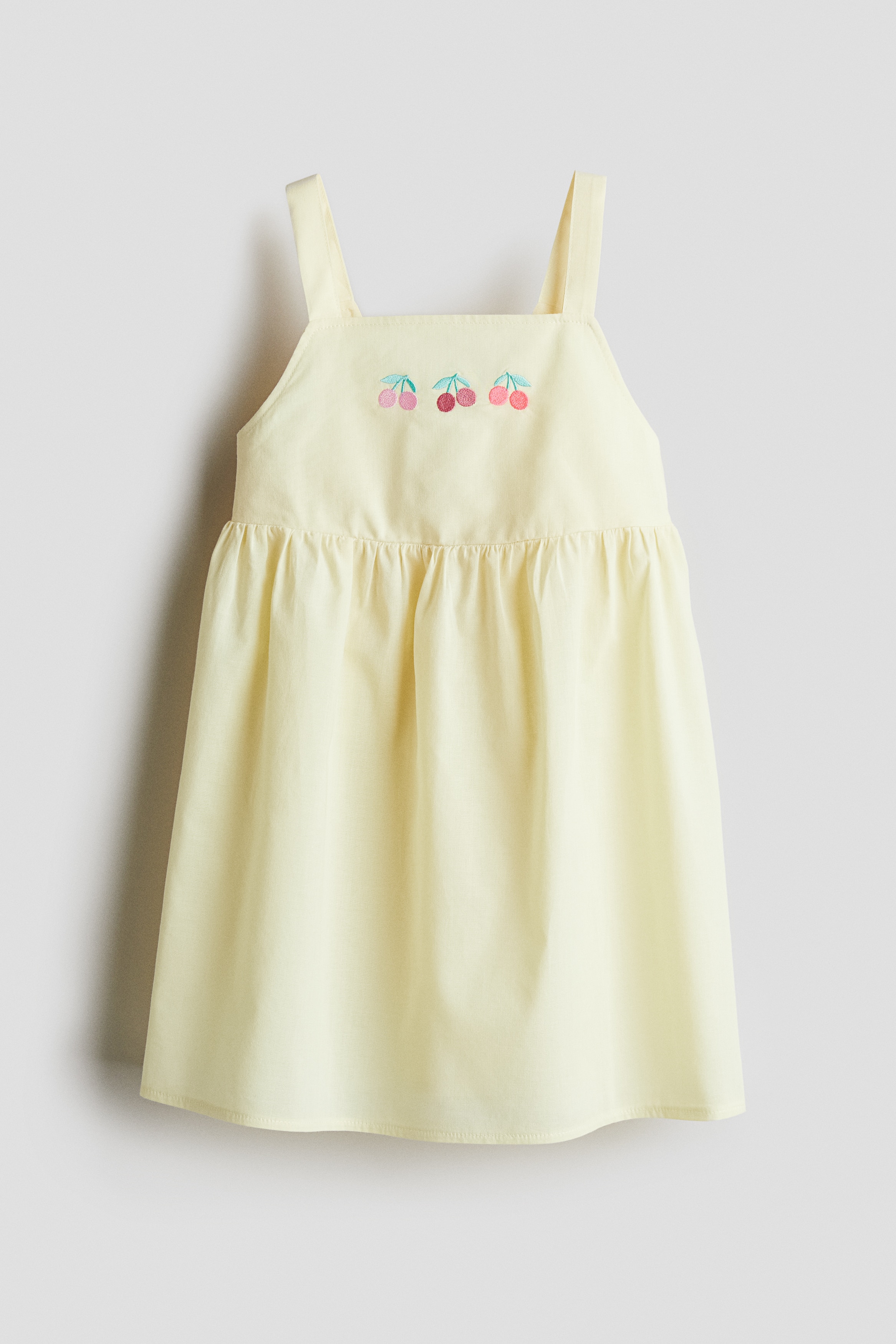 Bomullskjole - Lys gul/Kirsebær/Lys rosa/Jordbær/Turkis/Sløyfe