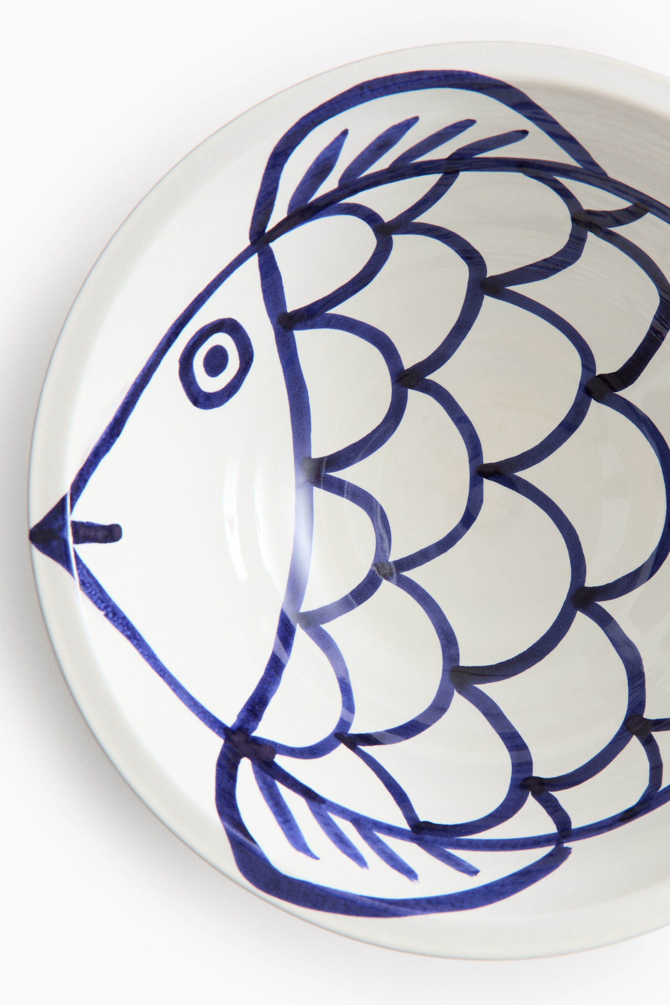 Hand-Painted Terracotta Serving Bowl