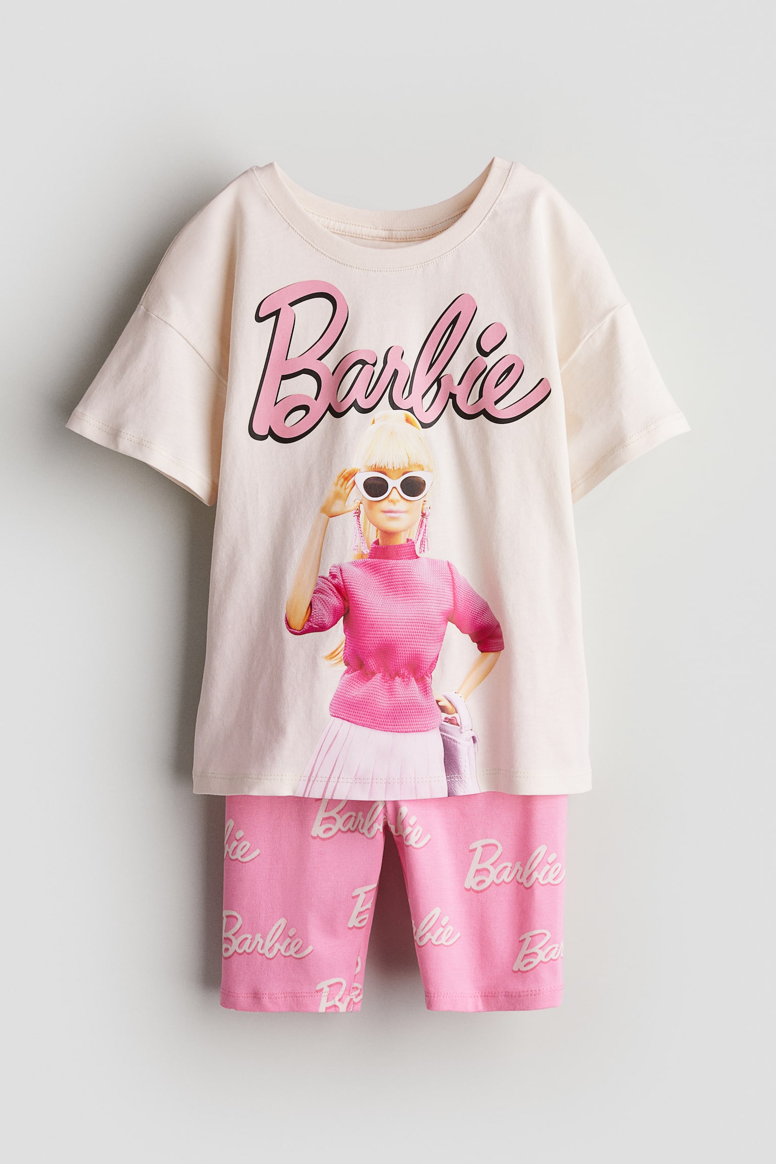 2-piece Print Set - Pink/Barbie/Light purple/Minnie Mouse/White/Gabby's Dollhouse/White/Minnie Mouse/Pink/Barbie/Light pink/Frozen/Light purple/SmileyWorld®/Light pink/Sonic the Hedgehog/Light blue/Frozen/Natural white/Paw Patrol/Light blue/Minnie Mouse - 1