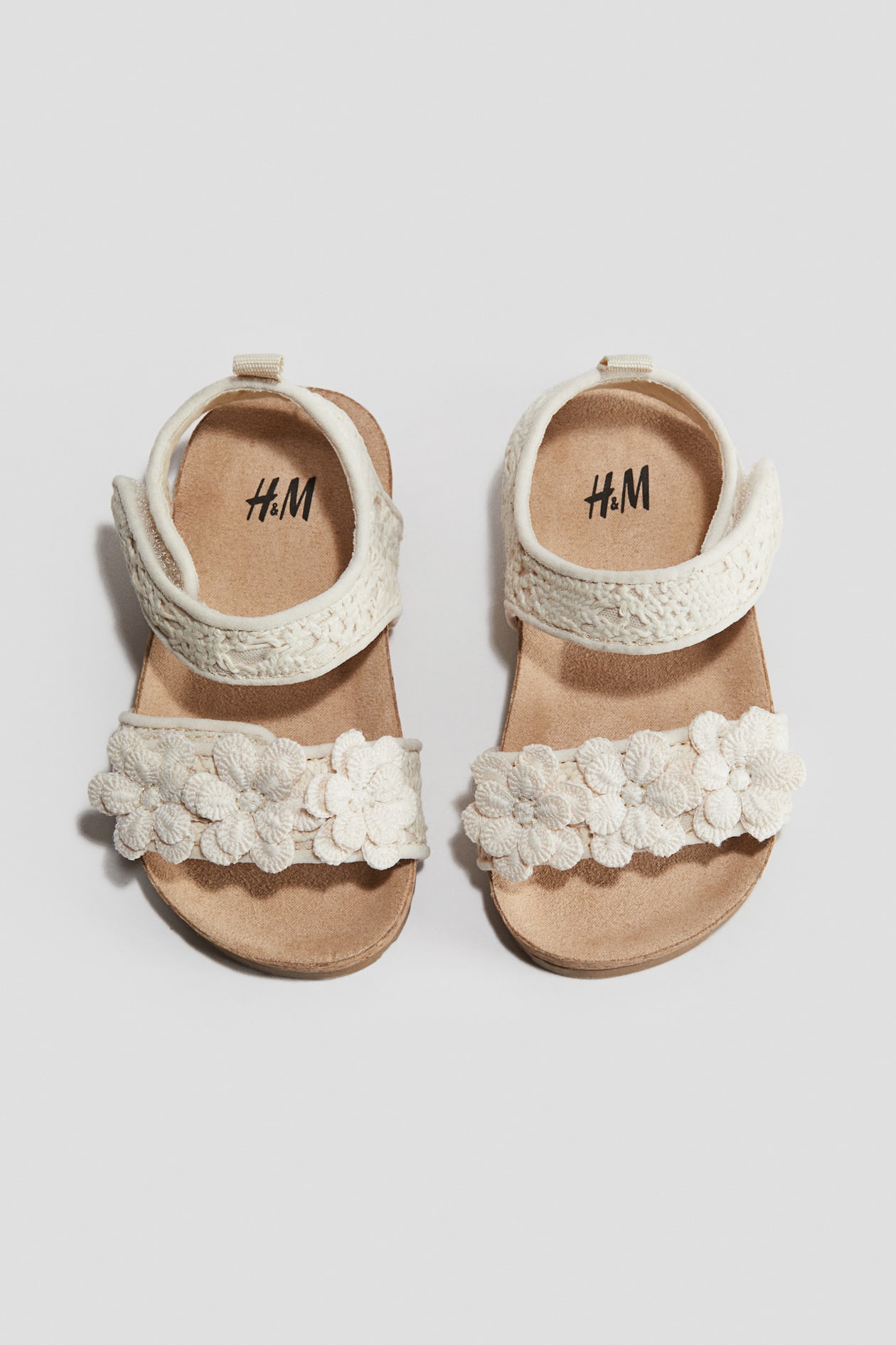 Crochet-Look Sandals Light beige Kids H&M US