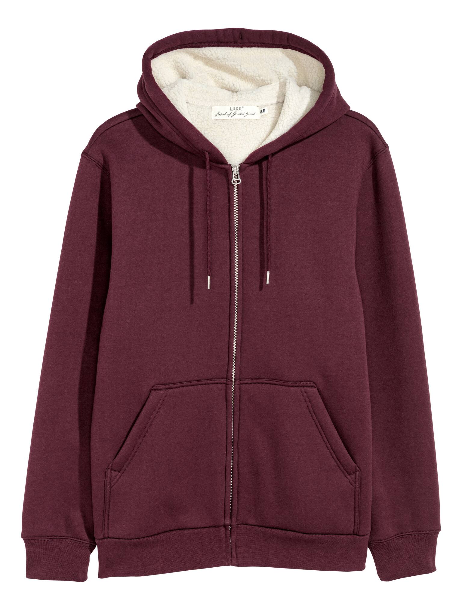 Hooded Jacket - Burgundy - 1