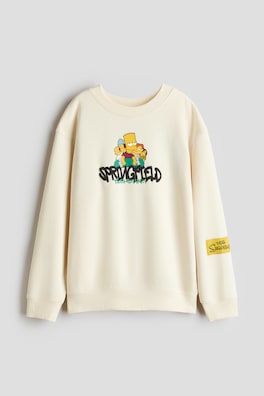 Sweatshirt med lös passform och tryck