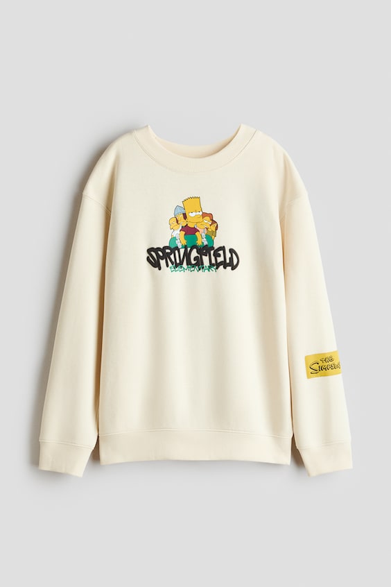 Детские худи H&M Loose-Fit Printed Sweatshirt