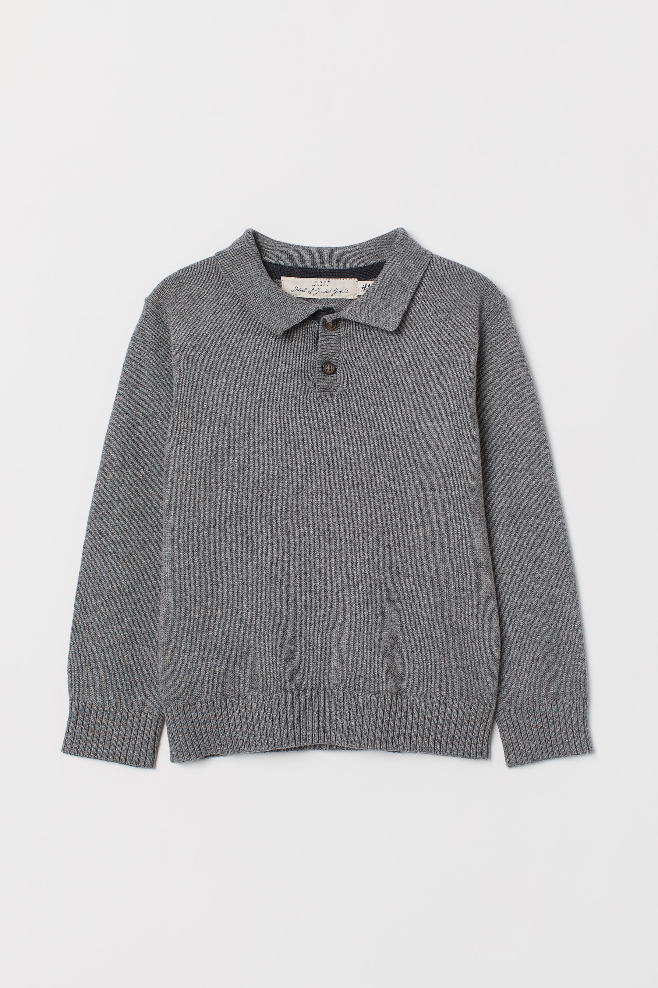 查看大圖: 精織Polo衫 - 深灰色 - Kids | H&M 1