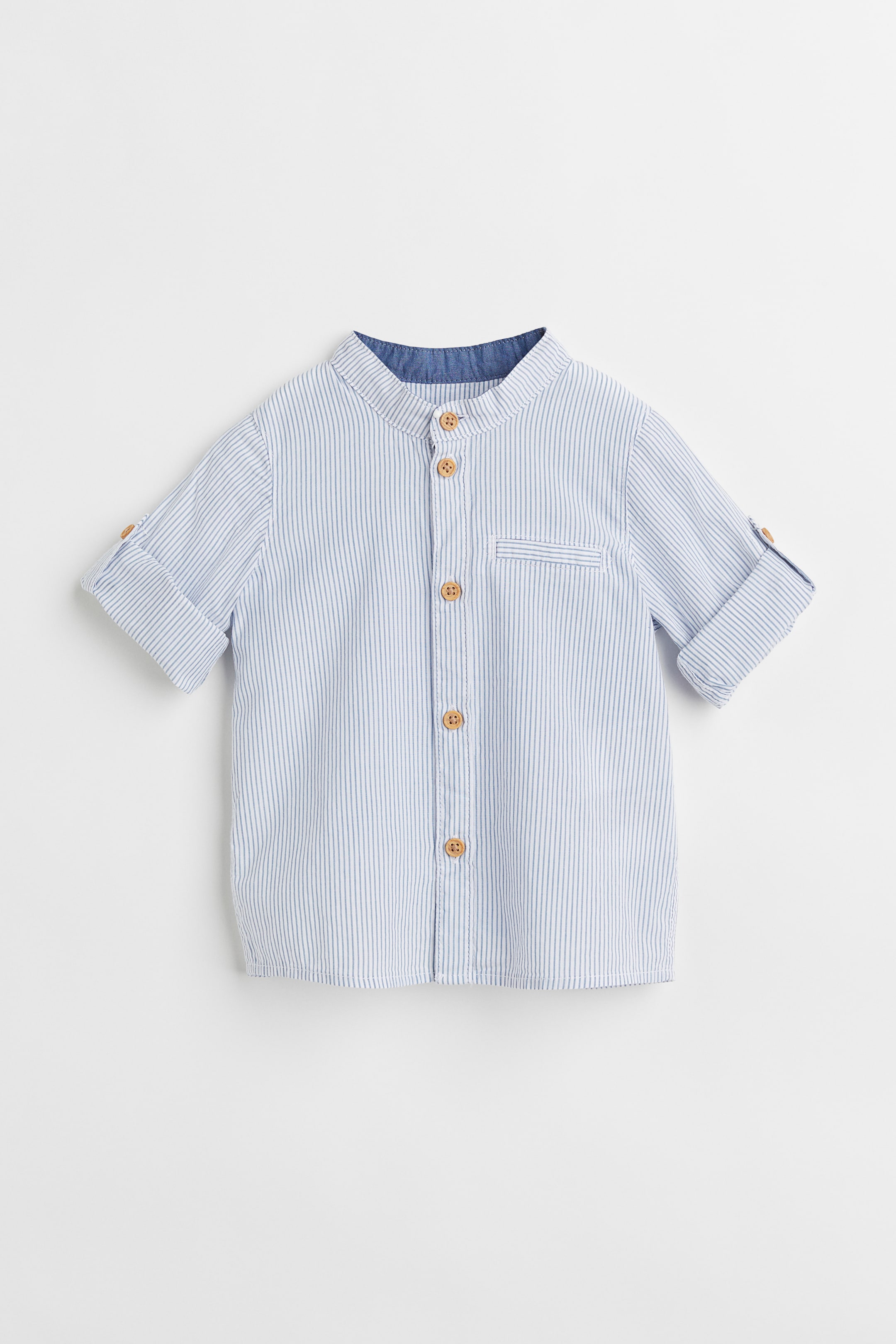 查看大圖: 祖父領襯衫 - 淺藍色/條紋 - Kids | H&M 1