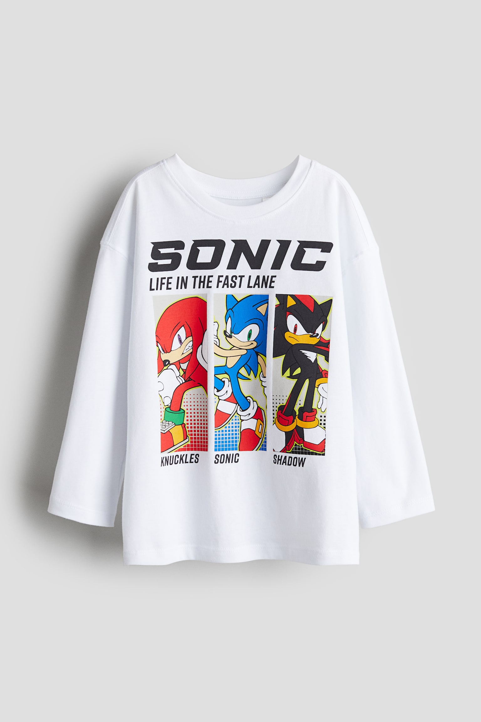 Long-sleeved T-shirt - White/Sonic the Hedgehog/White/TMNT/White/Pokémon/Black/Snoopy/Green/Striped - 1