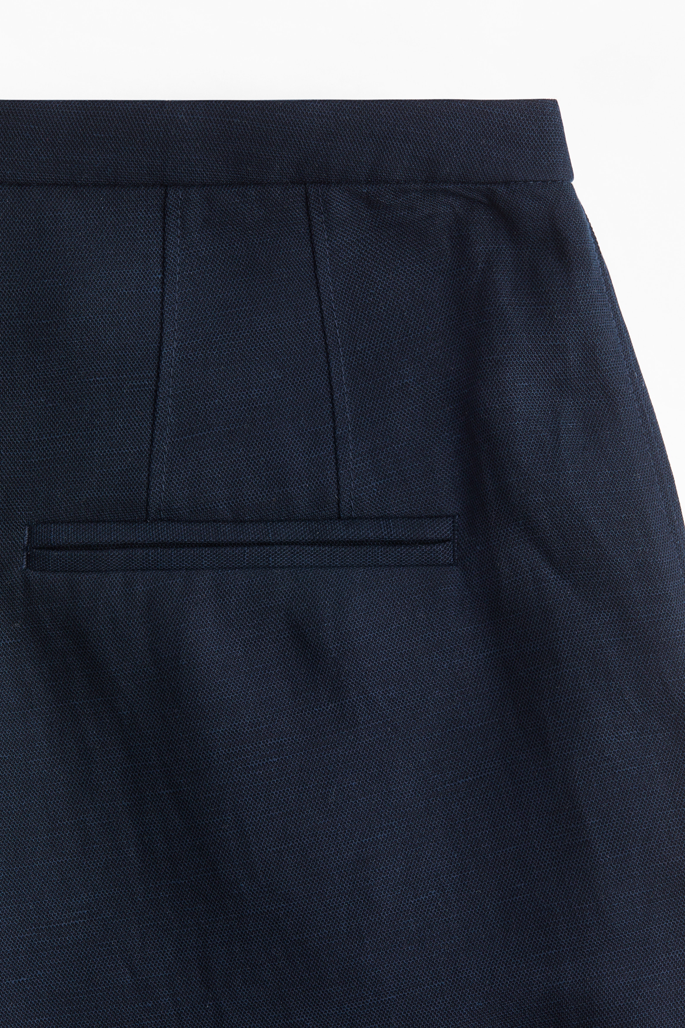 Wide linen-blend trousers