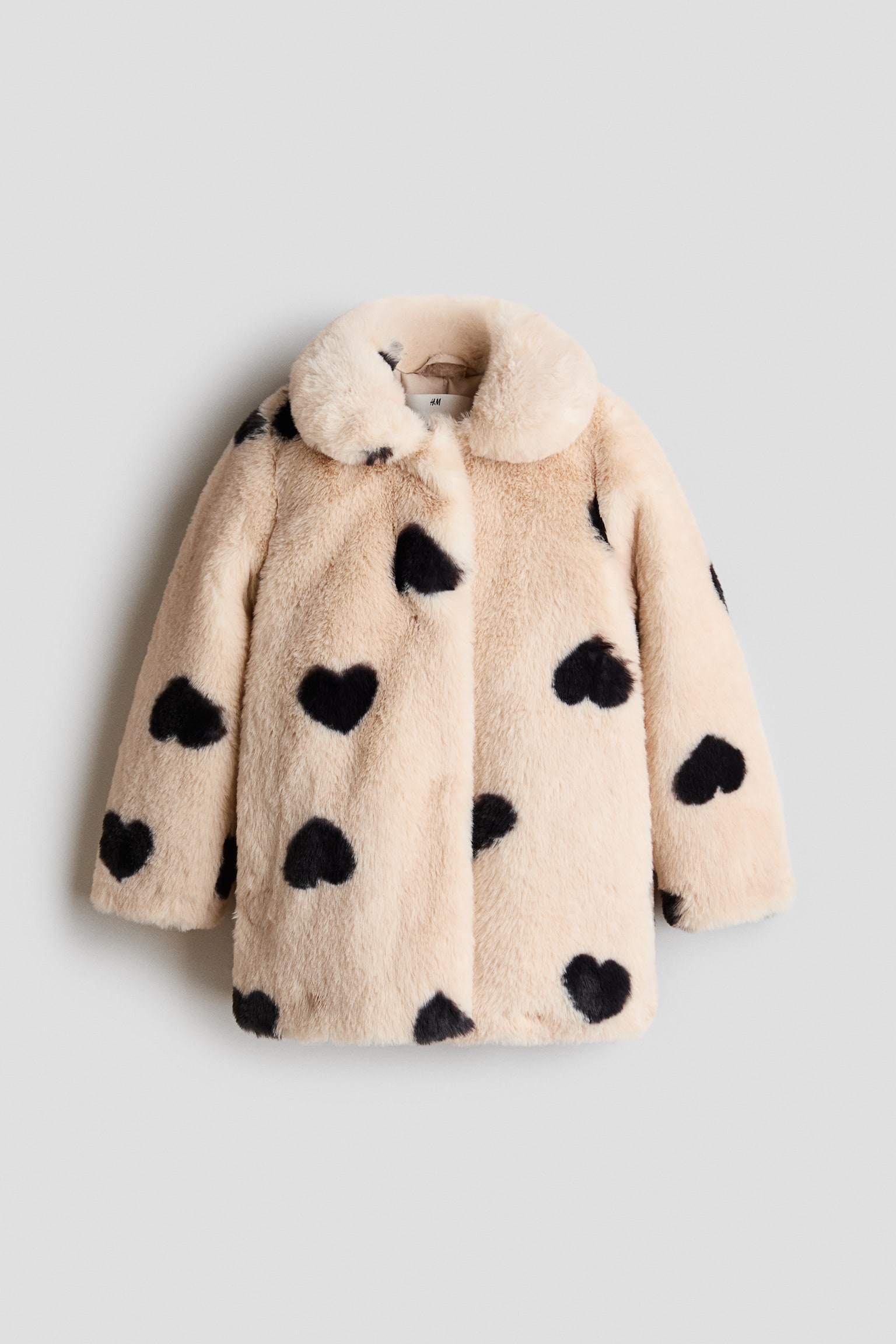 Детское пальто H&M Fluffy, цвет: Светлый бежевый — фото 1