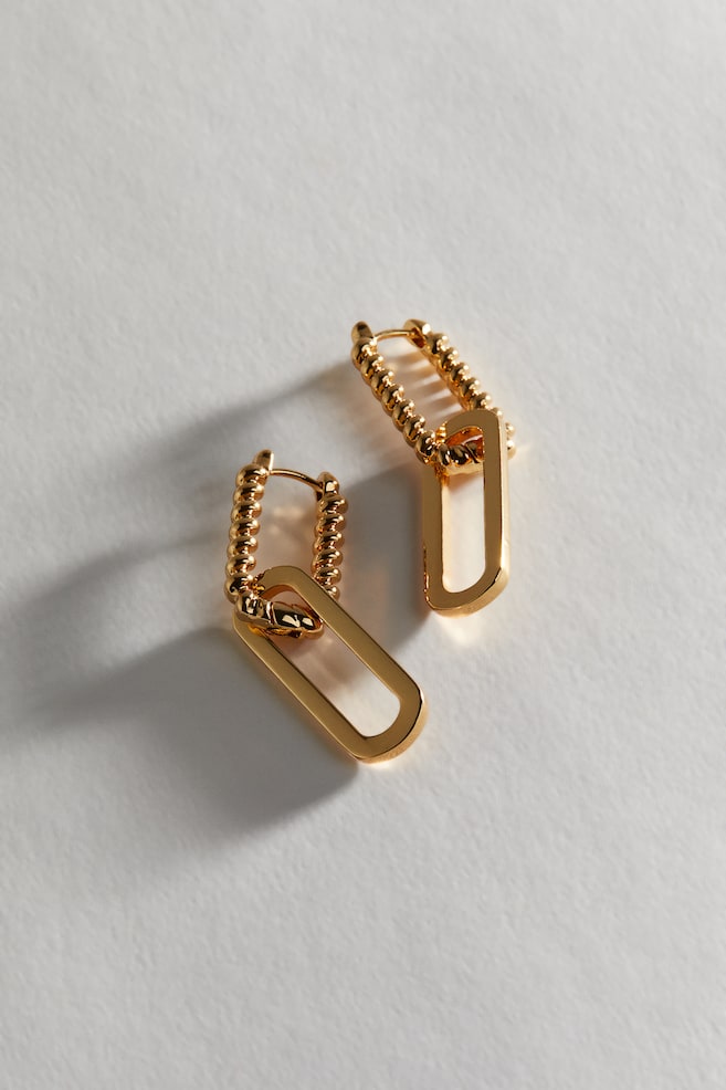 Gold-plated earrings - Gold-coloured - 1