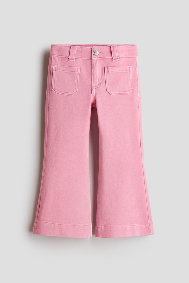 Flared Jeans - Pink/Black/Cream/floral/Denim blue - 1