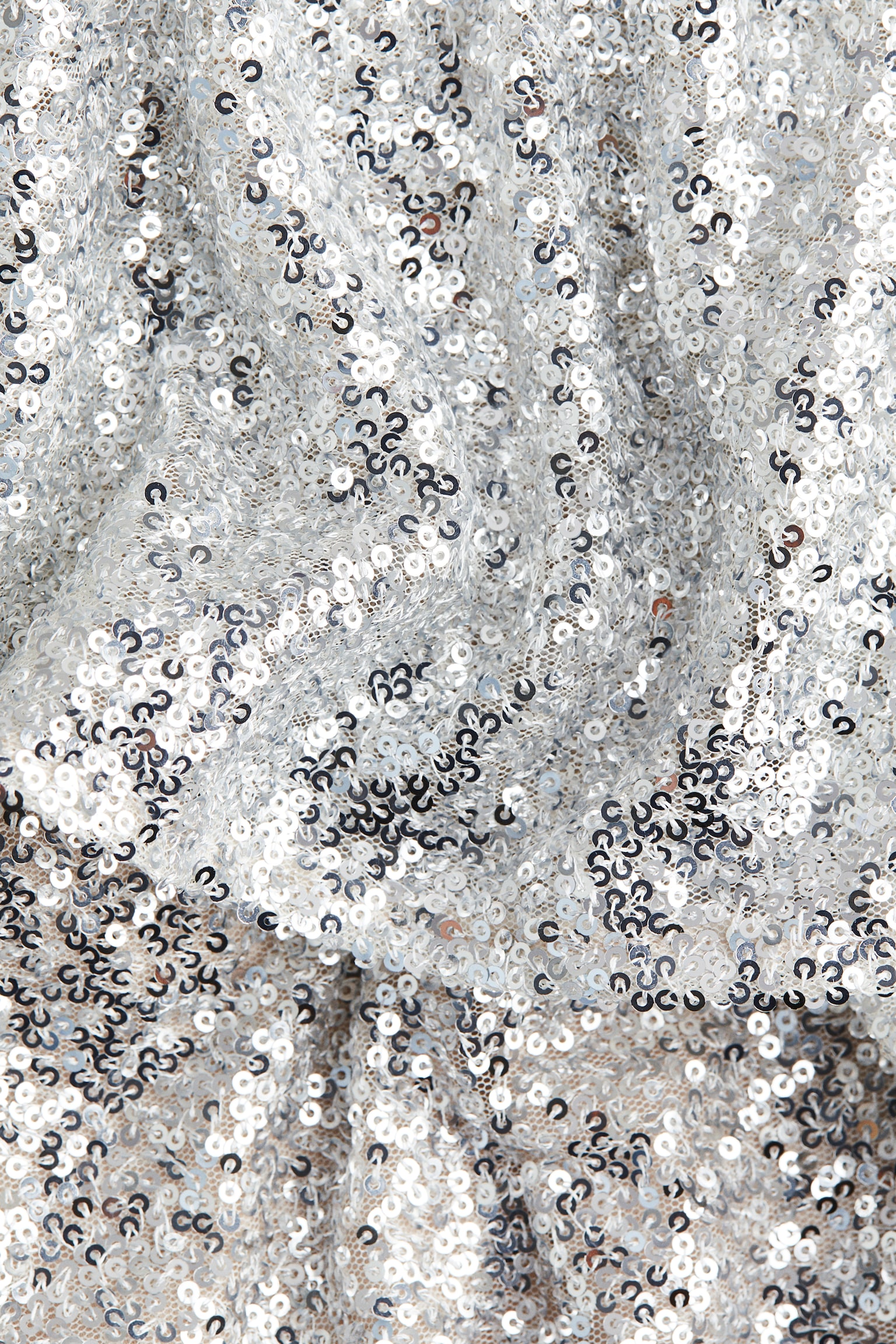 Jupe étagée à sequins - Argenté/Noir - 2