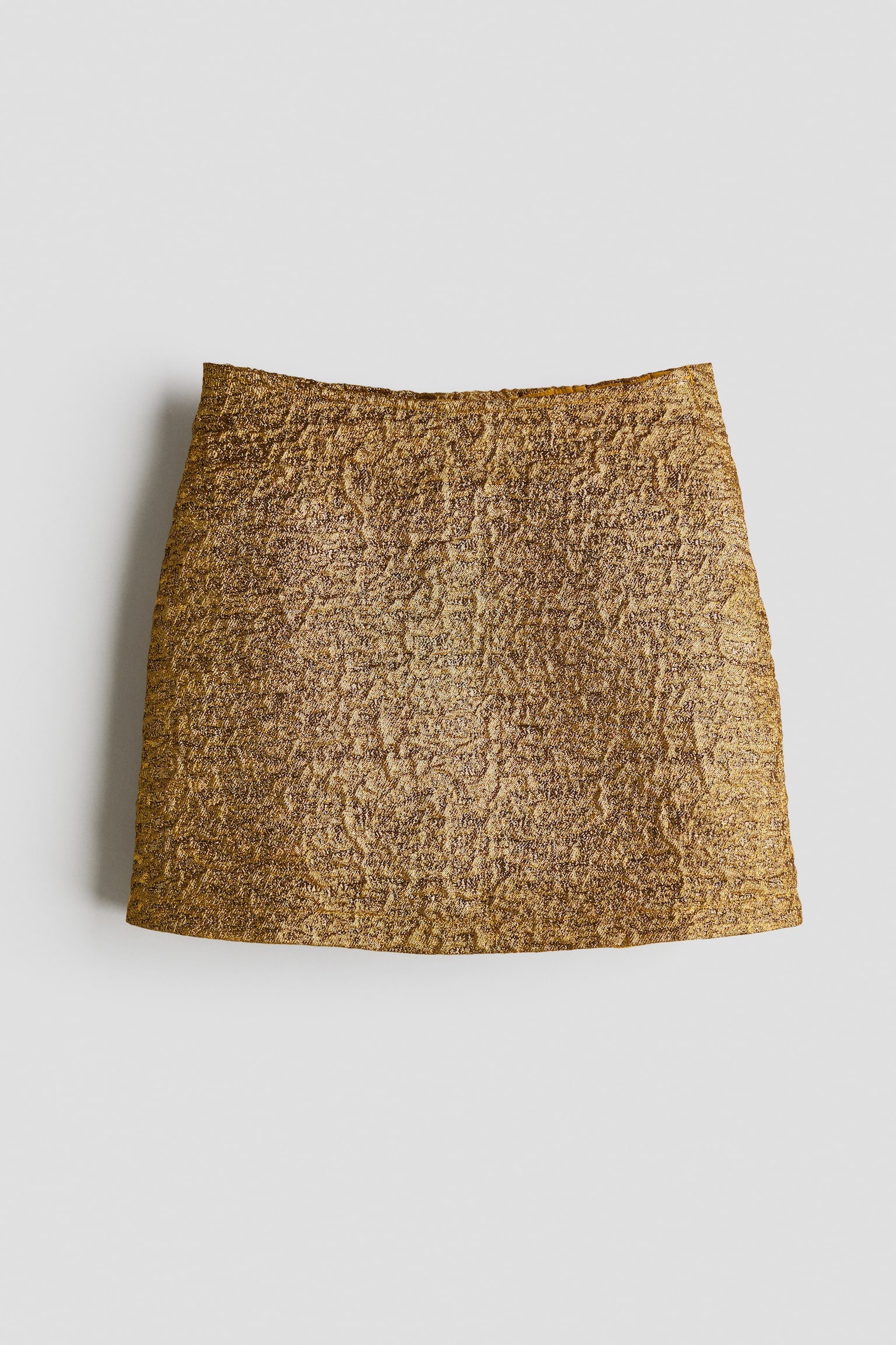 Shimmering Jacquard Weave Skirt - Gold colour - 1