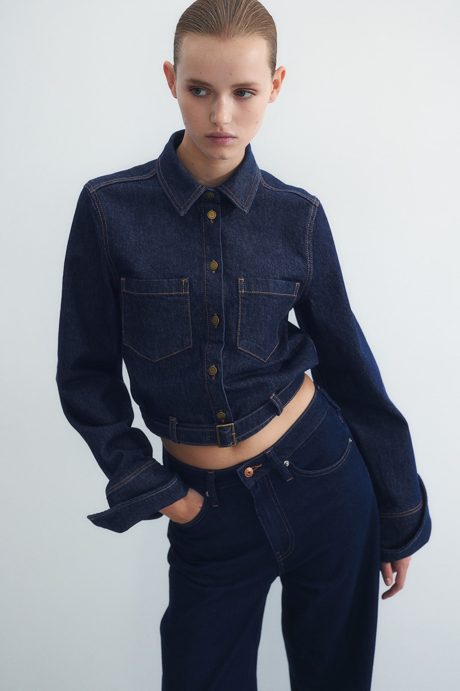 Chemise en denim - Bleu denim foncé - 3