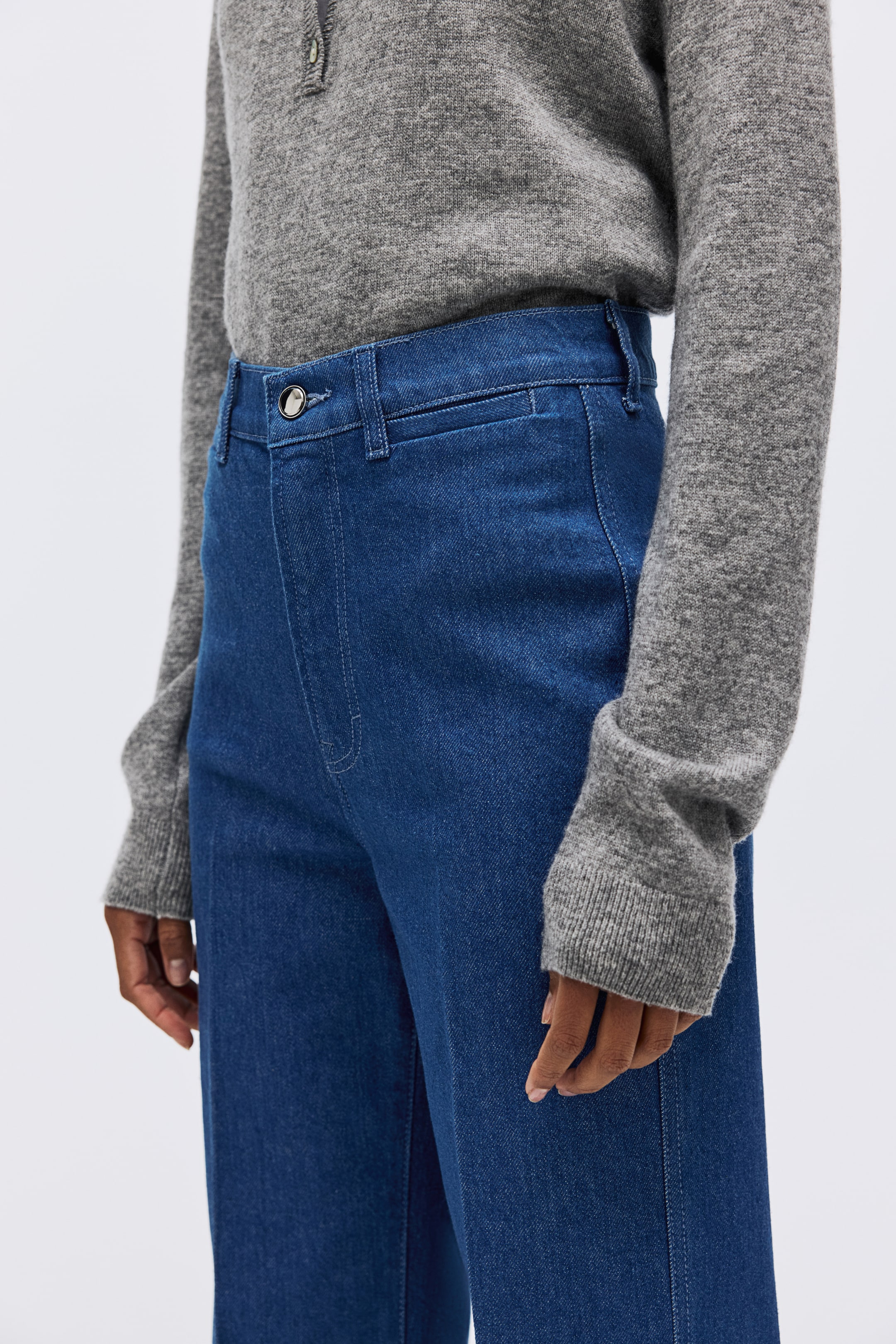 Jean droit taille haute