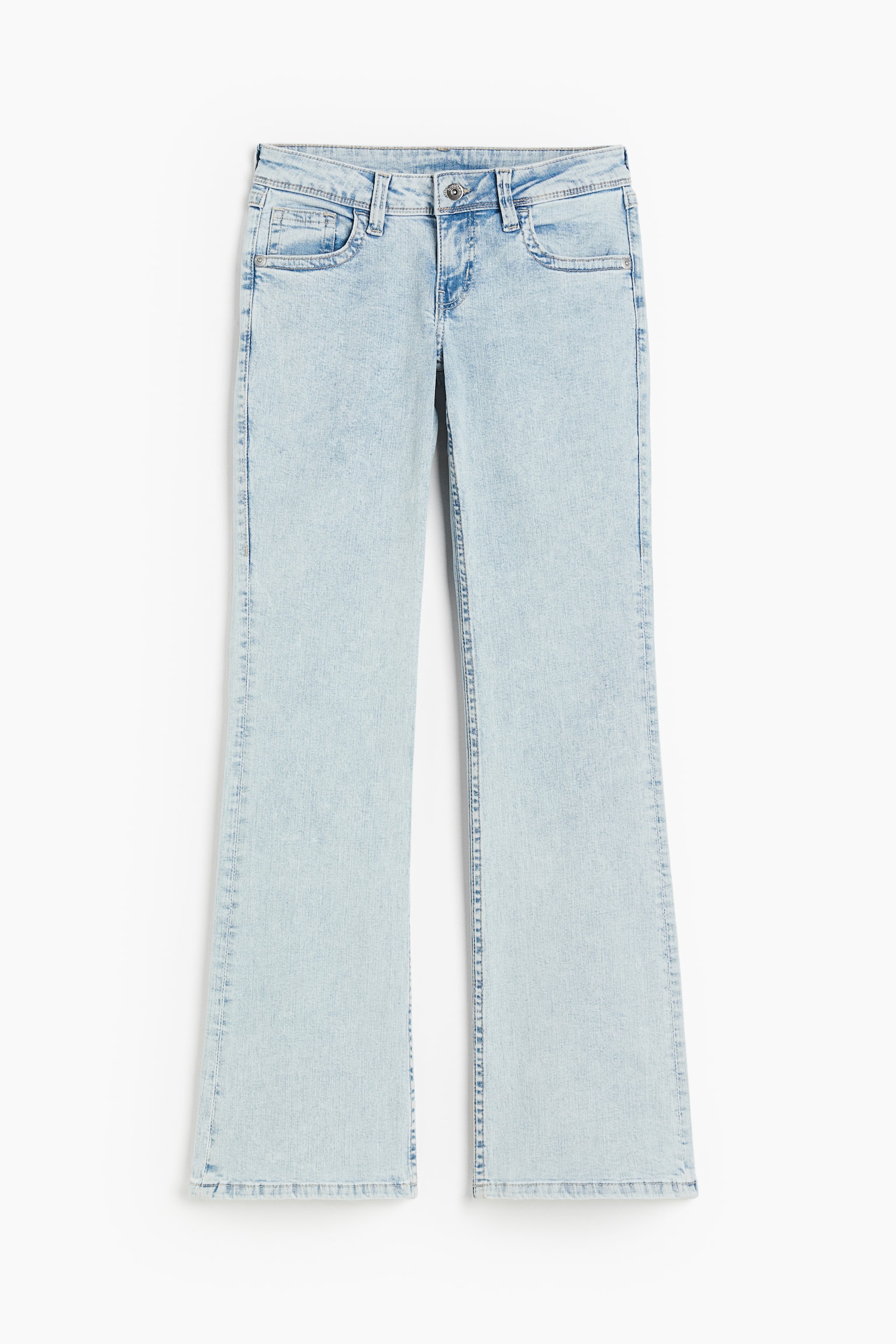 Flared Low Jeans - Light denim blue/Light denim blue/Denim blue/Dark denim blue/Dark denim blue/Black - 2